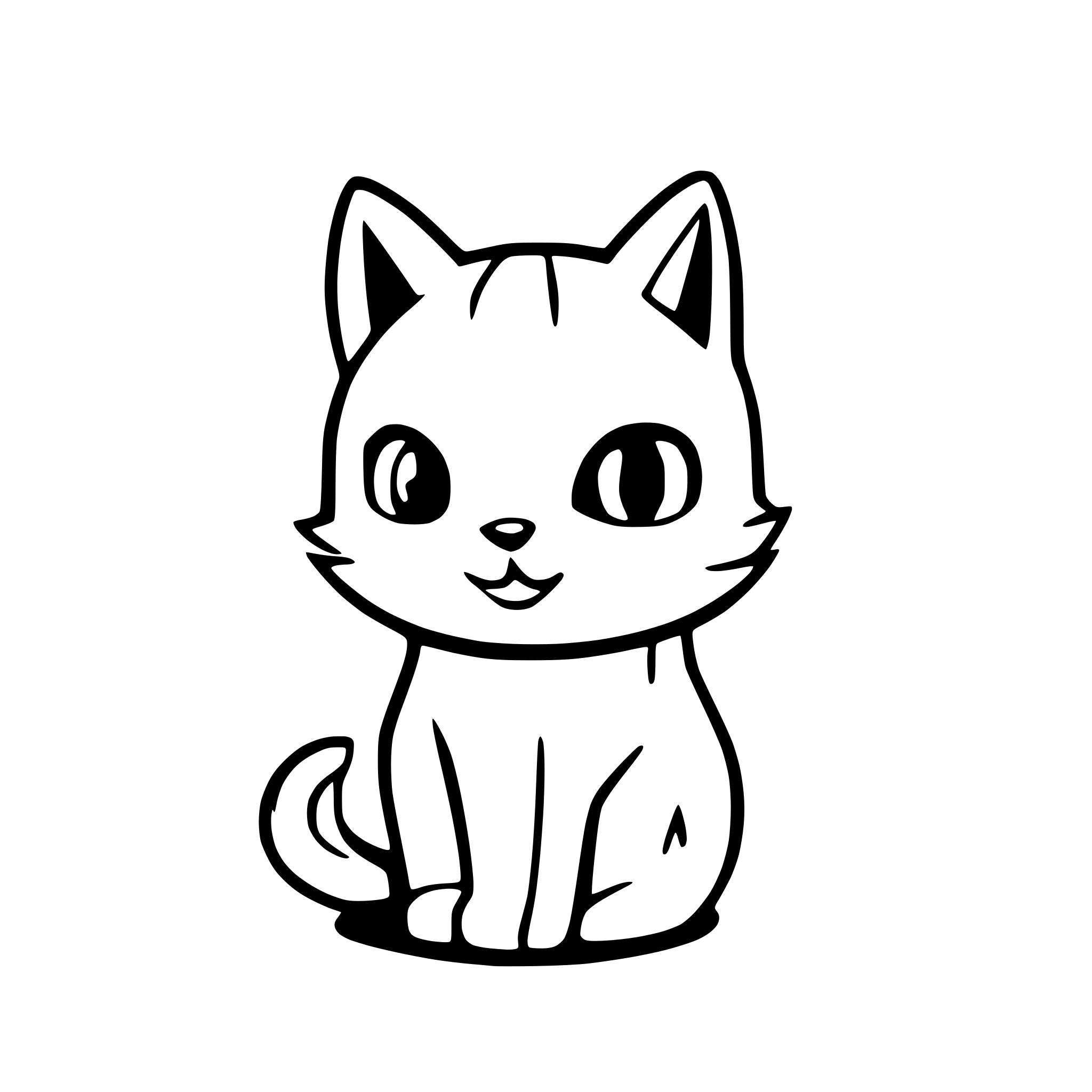 AI-generated SVG of 'a cute cat'