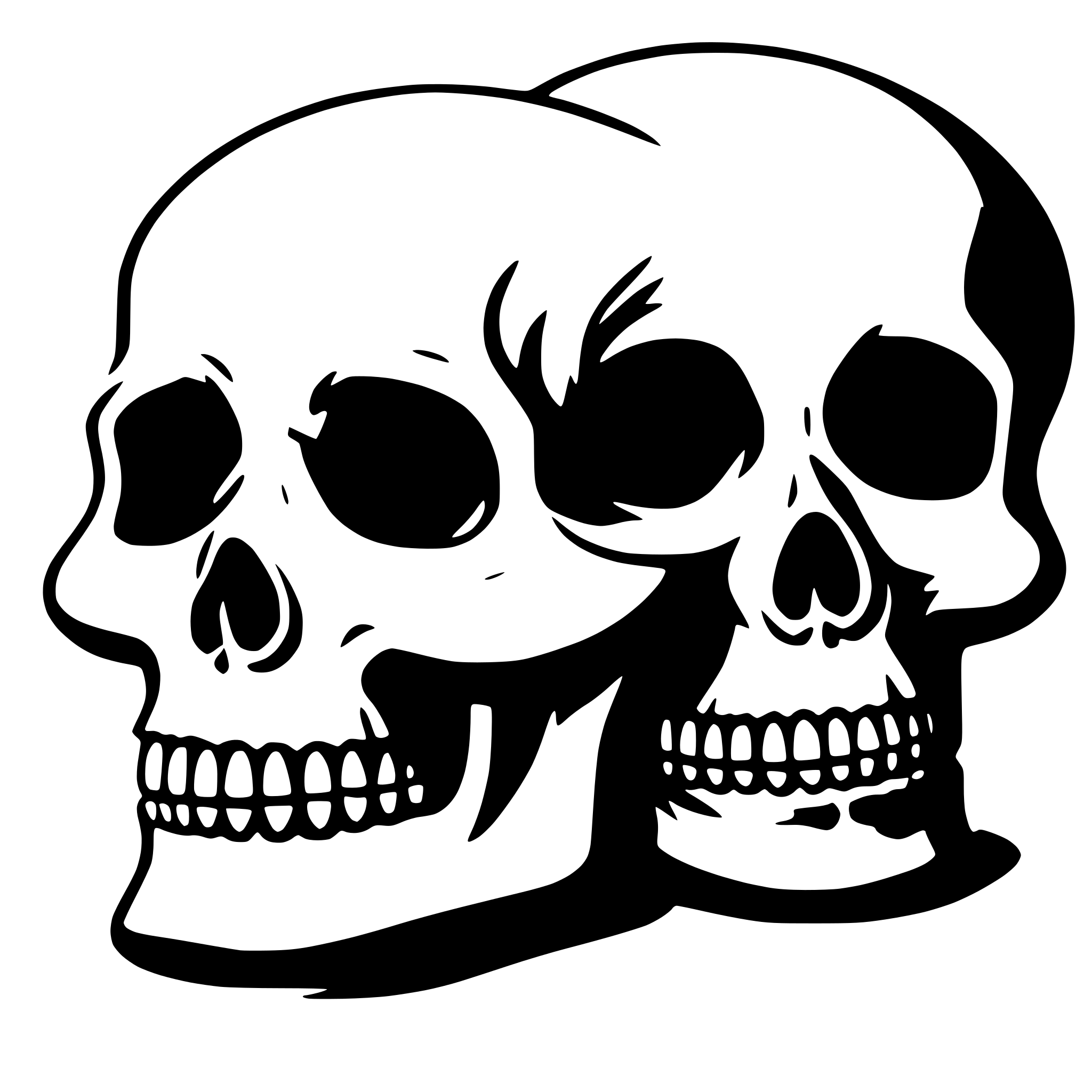 AI-generated SVG of a skull