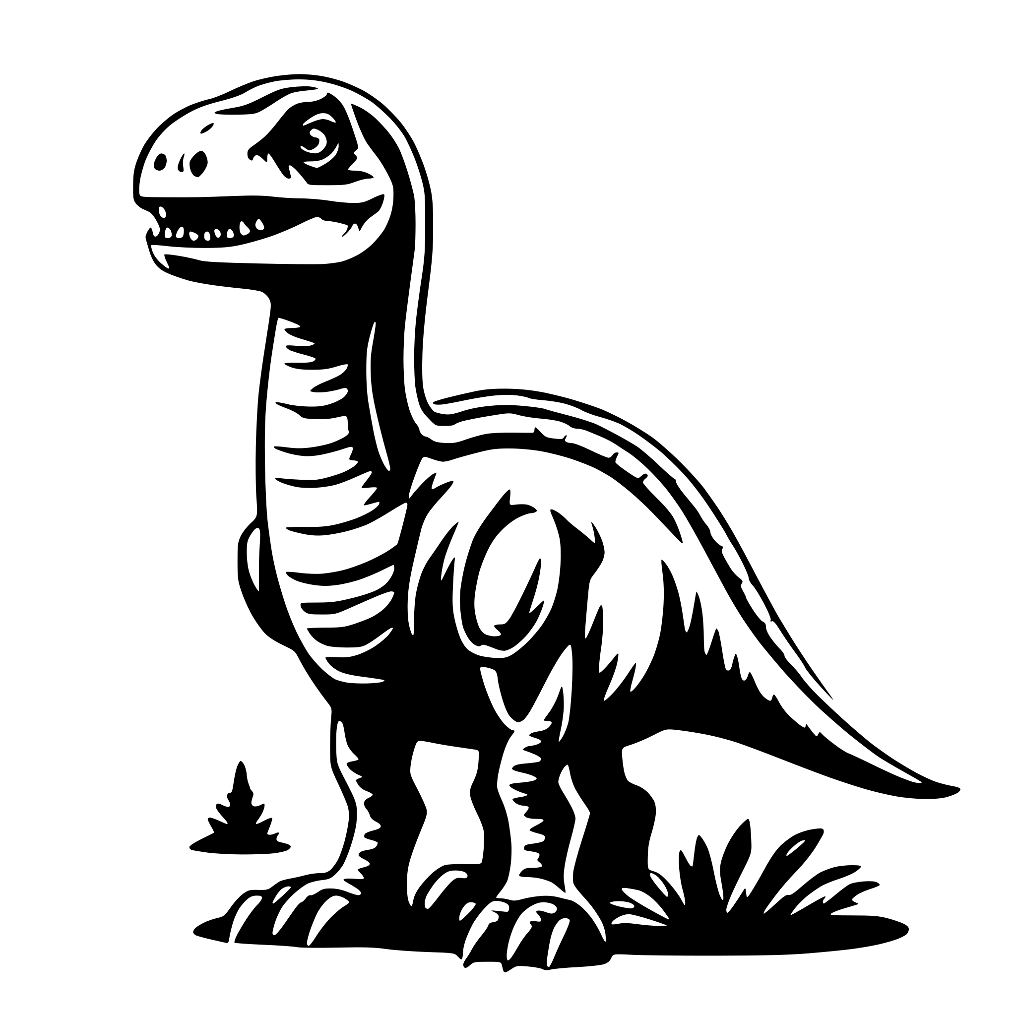 AI-generated SVG of 'dinosaurier'