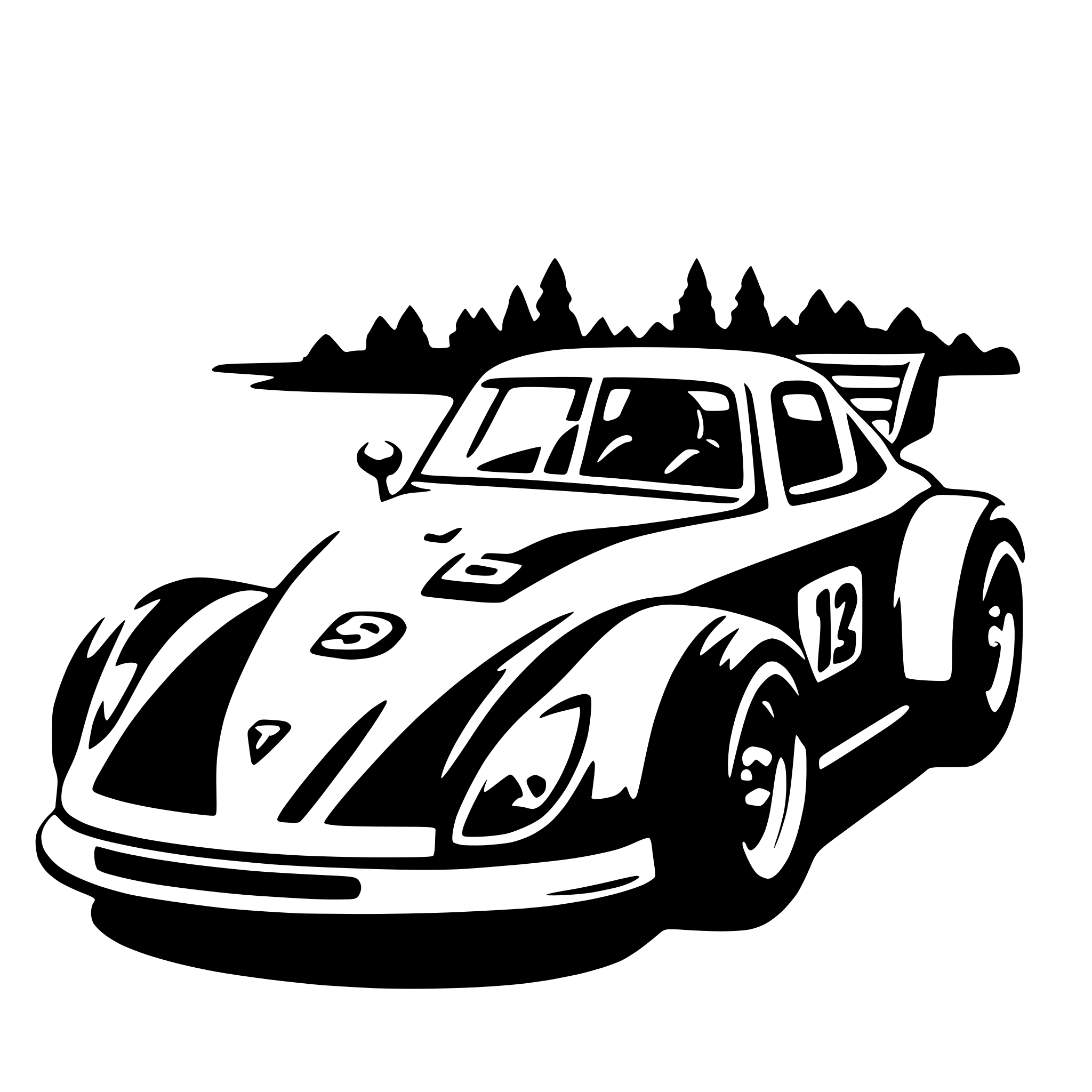 AI-generated SVG of a race car
