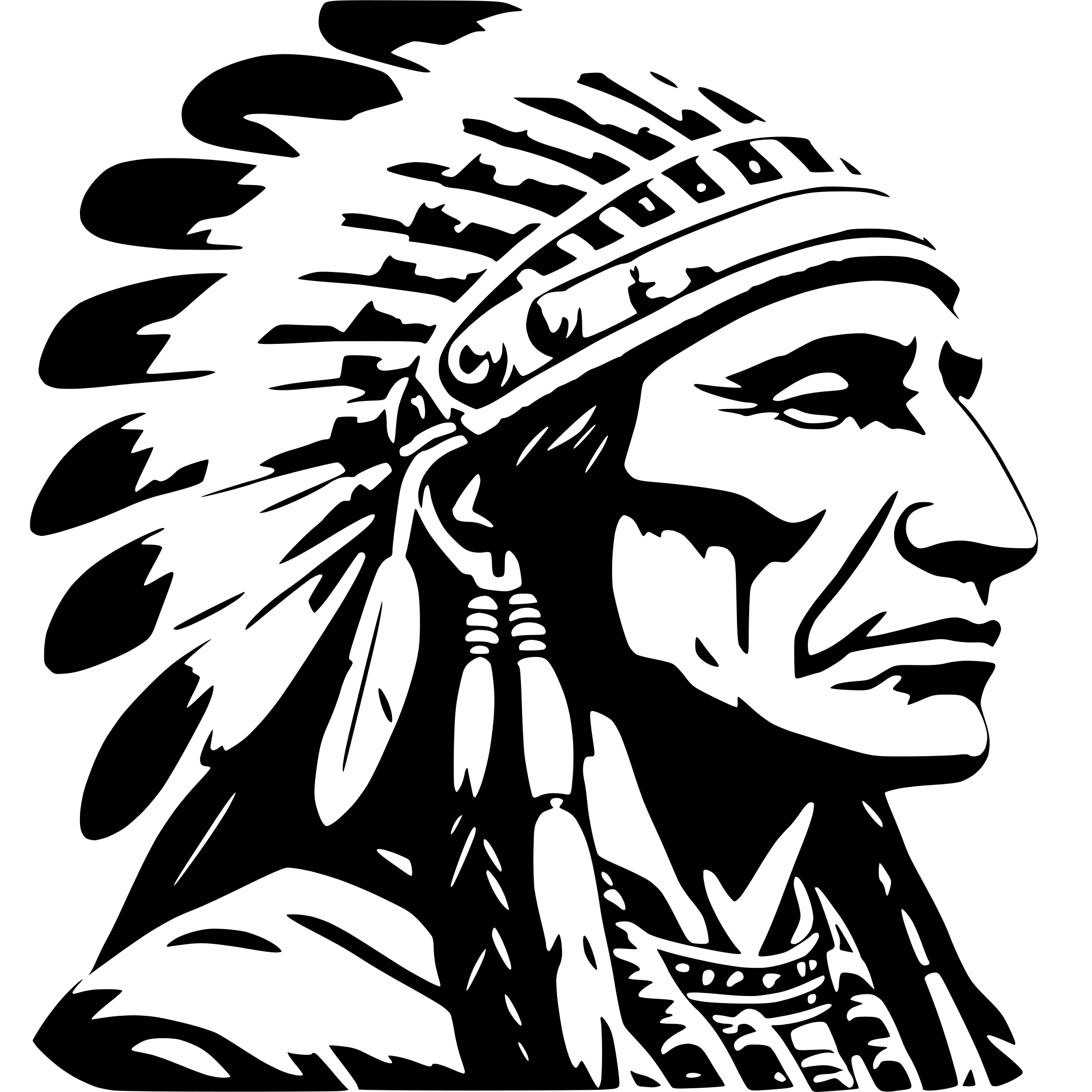 AI-generated SVG of a a native american chief, side view, nostalgic AI-generated SVG of a a native american chief, side view, nostalgic