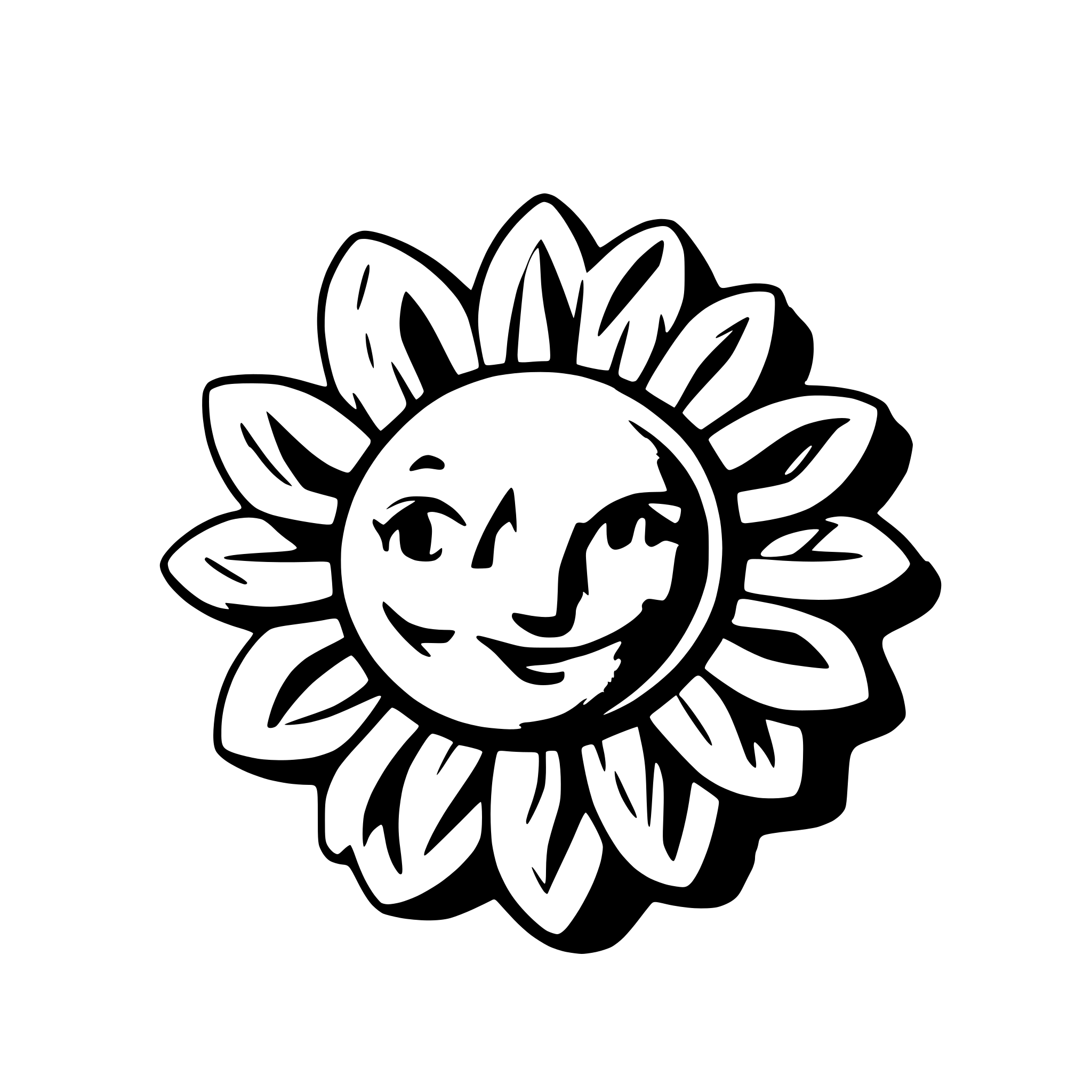 AI-generated SVG of 'Historic sun abstract'