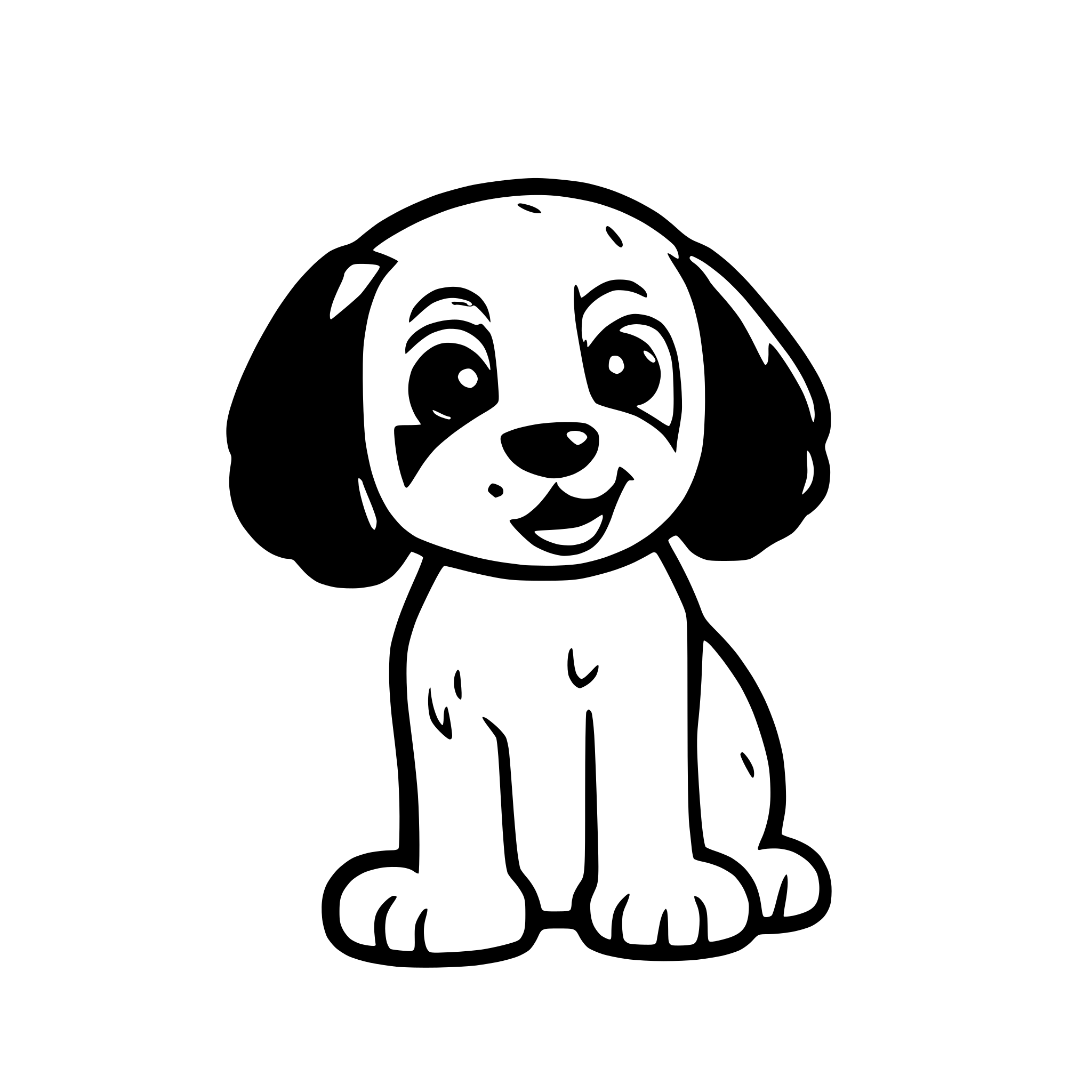 AI-generated SVG of a create a cartoon of a cavoodle with the text "HUGO" at the bottom.  use fancy style font
