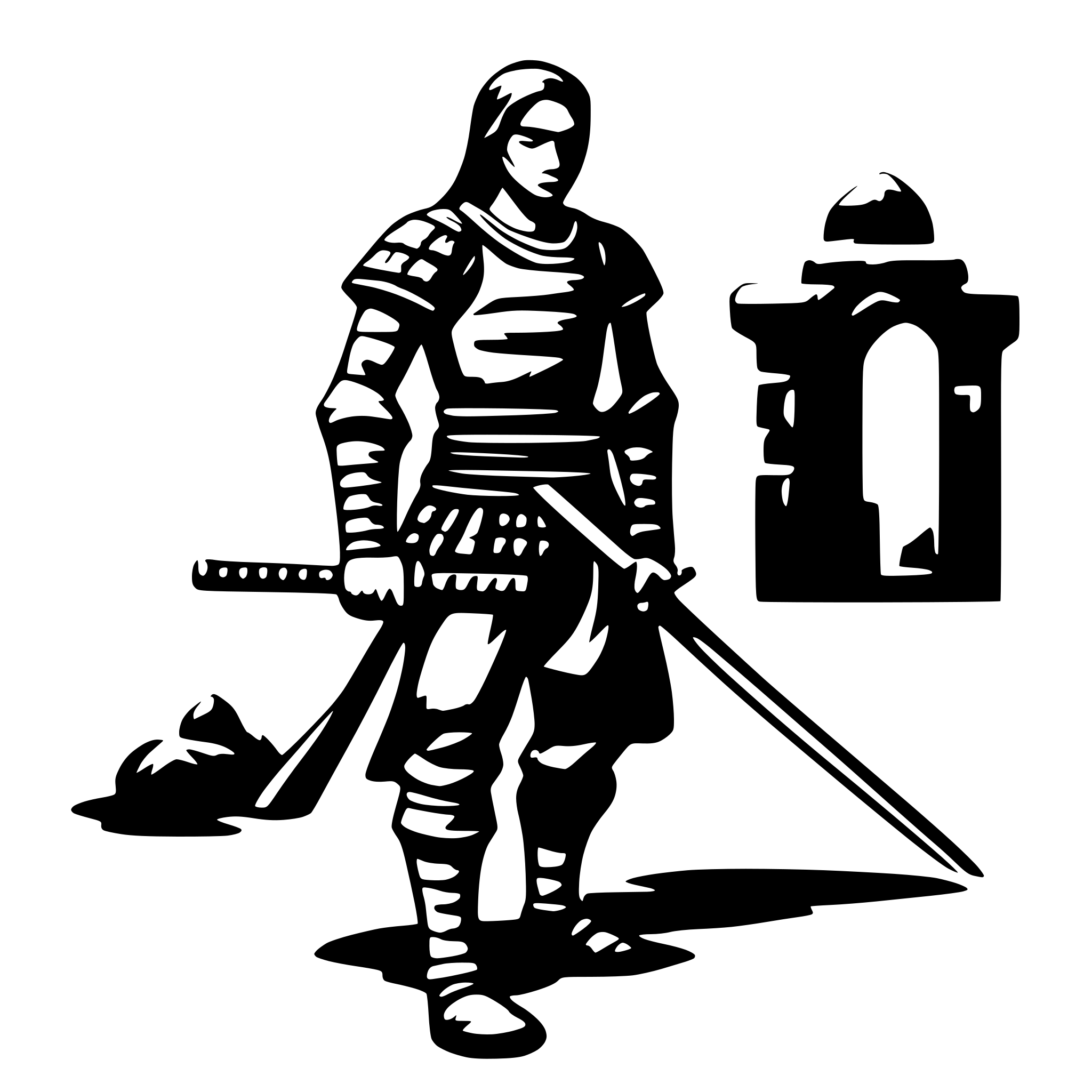 AI-generated SVG of 'samurai'