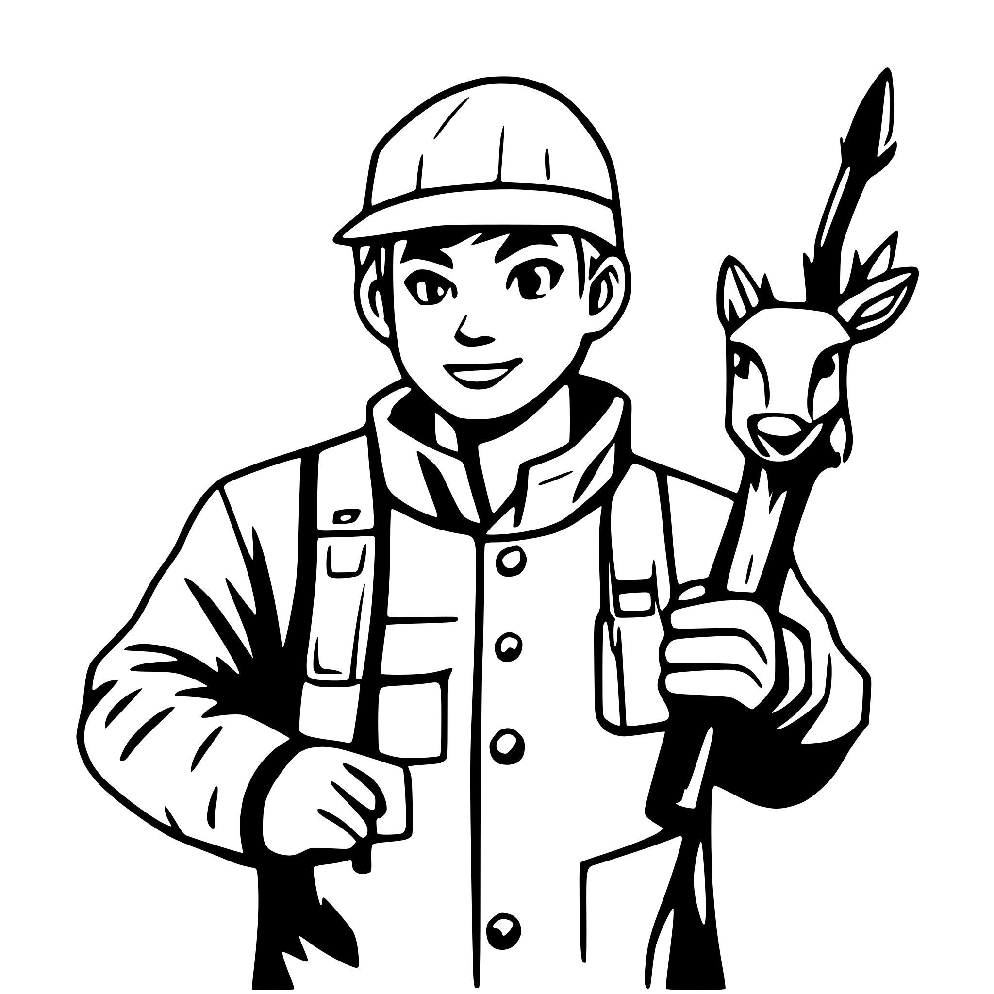 AI-generated SVG of a Electrician that likes to hunt deer ducks and hogs