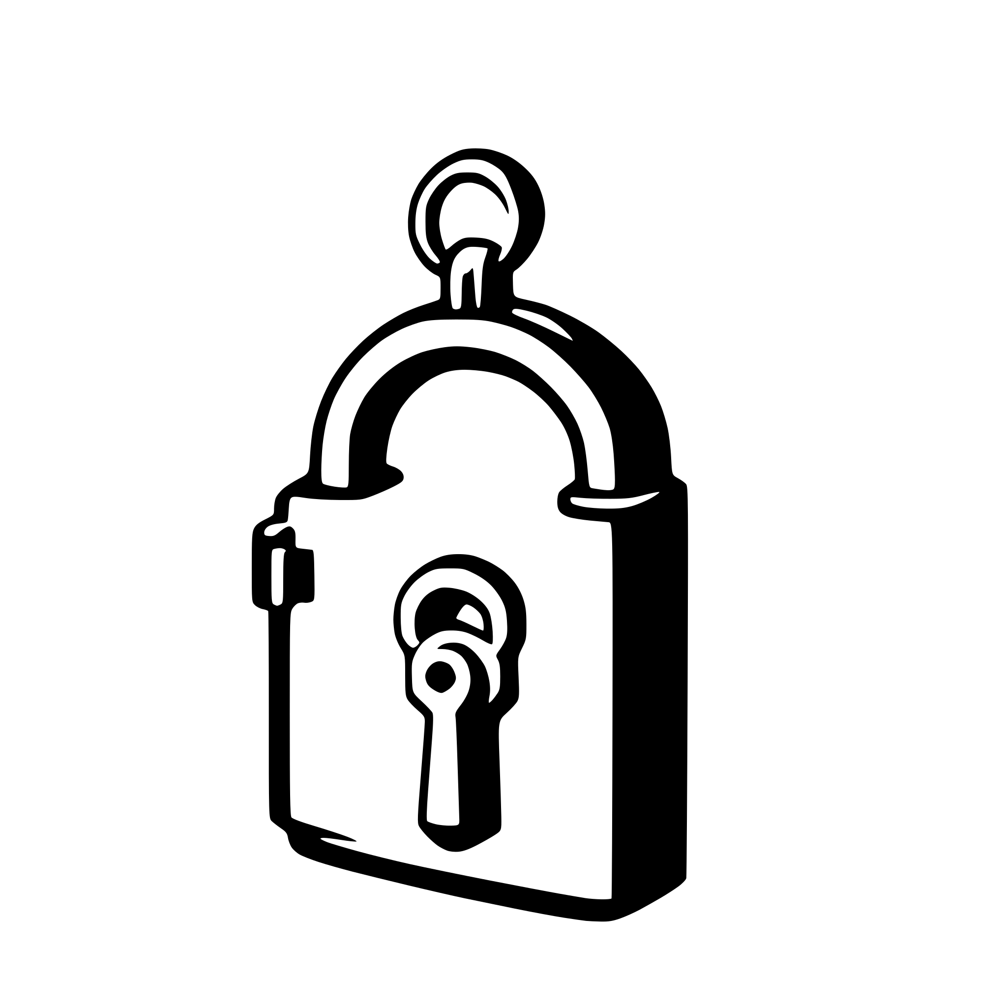 AI-generated SVG of 'padlock'