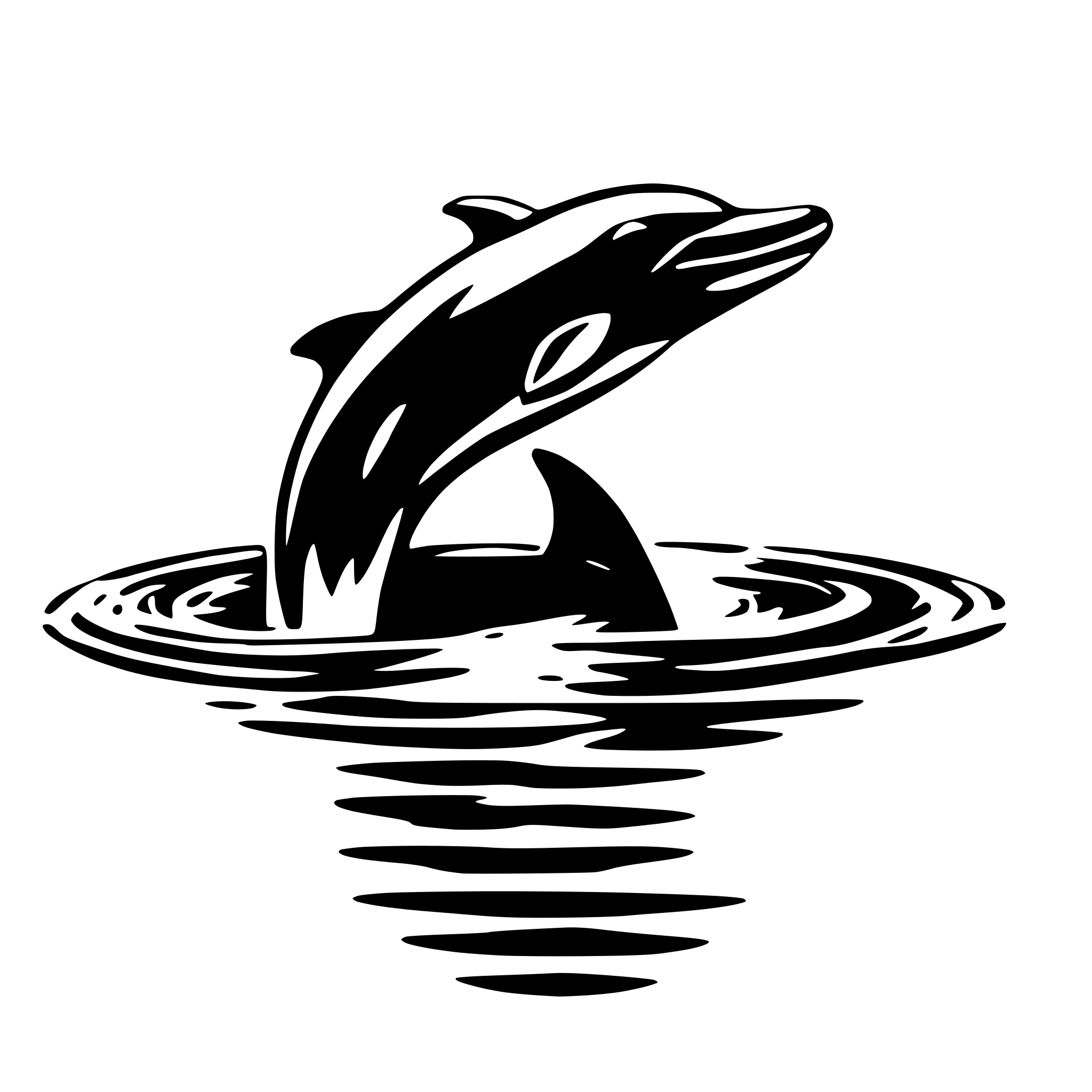 AI-generated SVG of 'sweet water dolphin'
