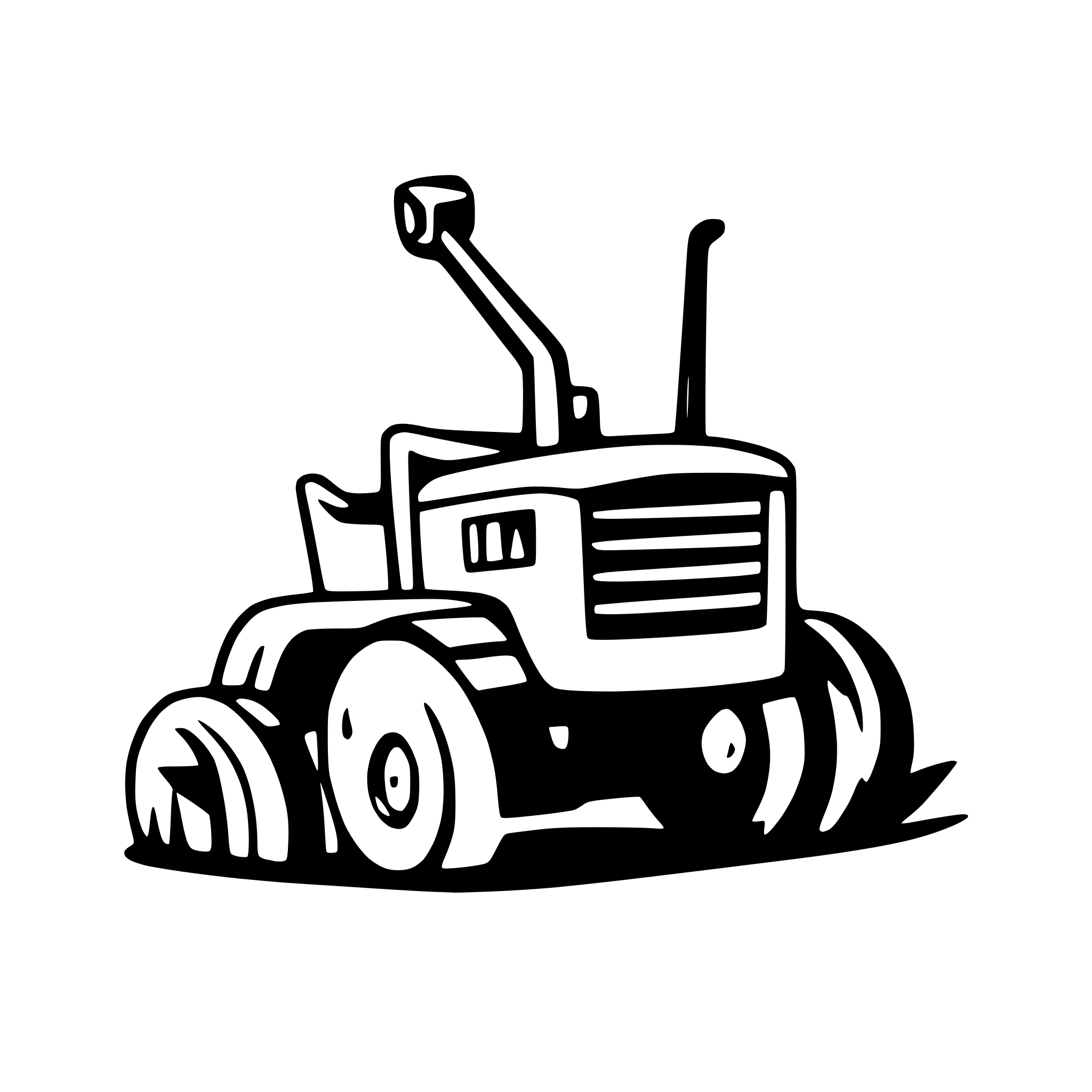 AI-generated SVG of a farming plow 2d side view iconized black and white