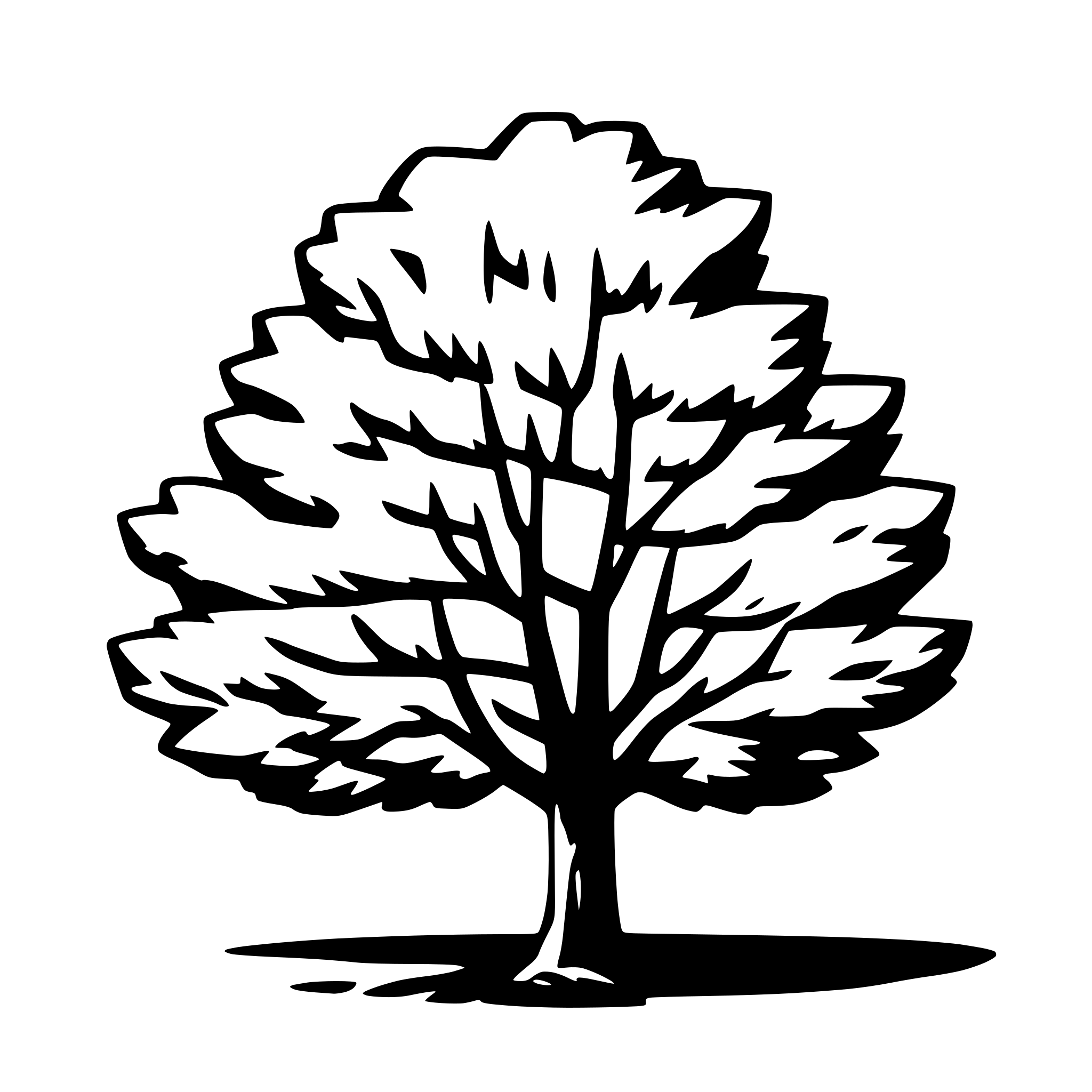 AI-generated SVG of a single fall tree