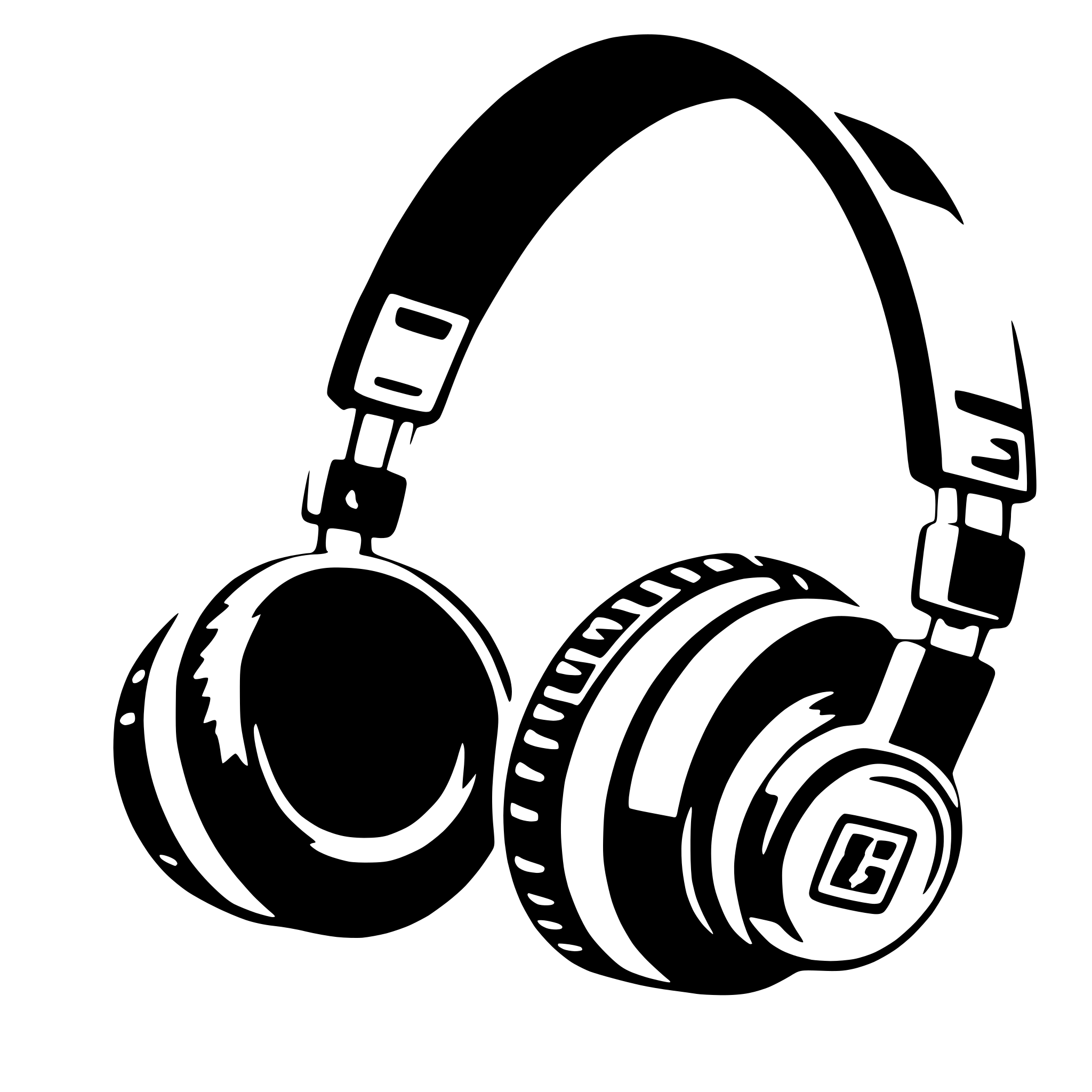 AI-generated SVG of 'headphones'