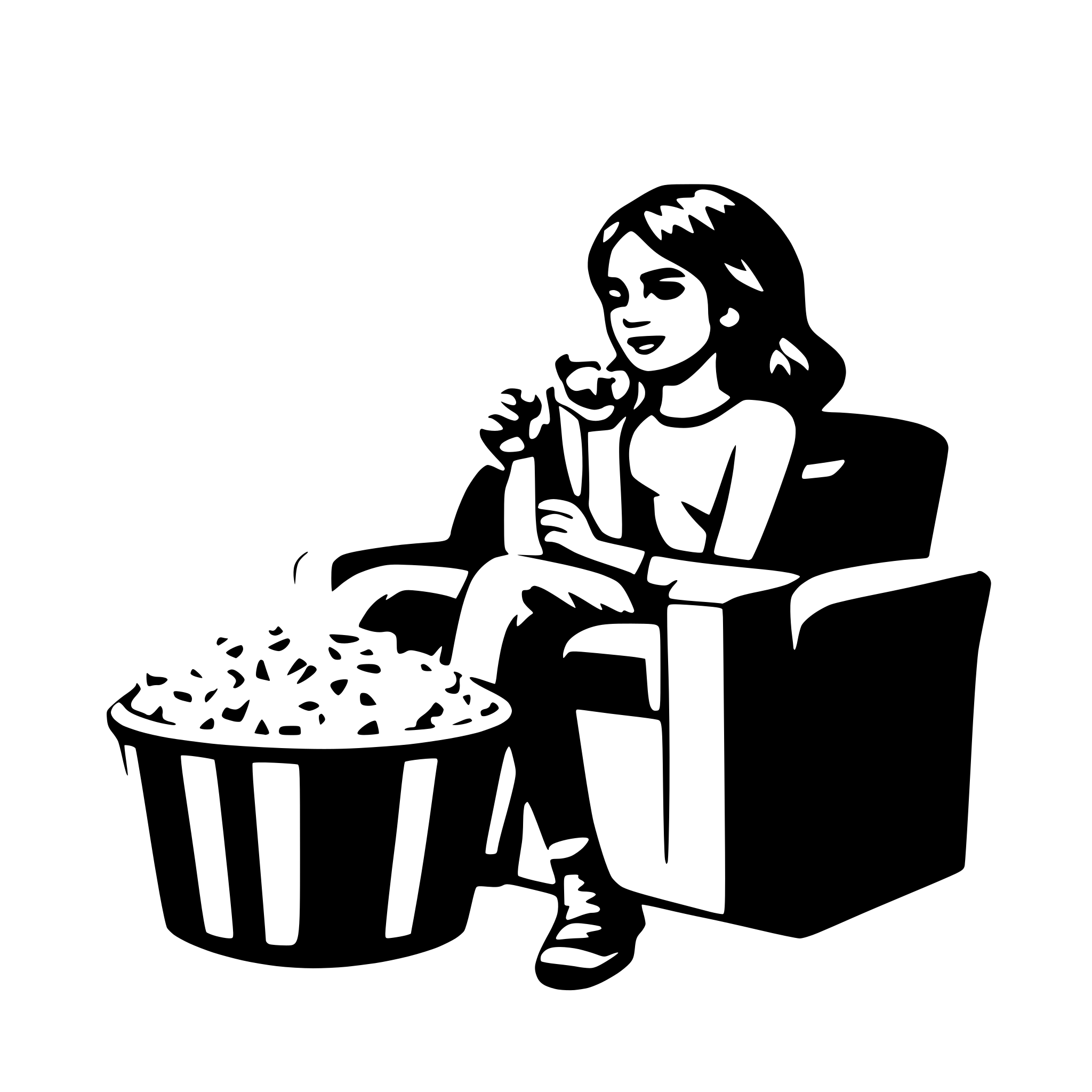 AI-generated SVG of a Movie Night