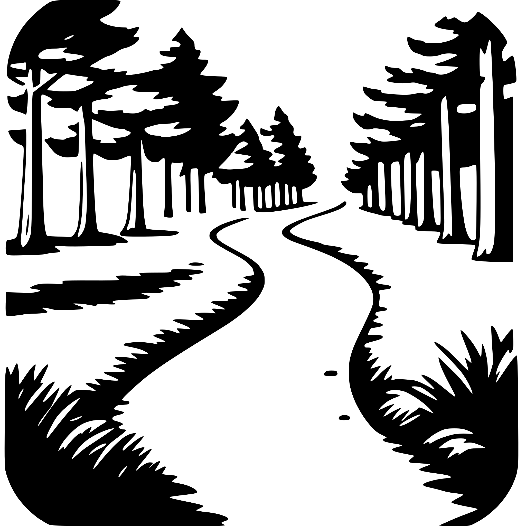 AI-generated SVG of a forest path