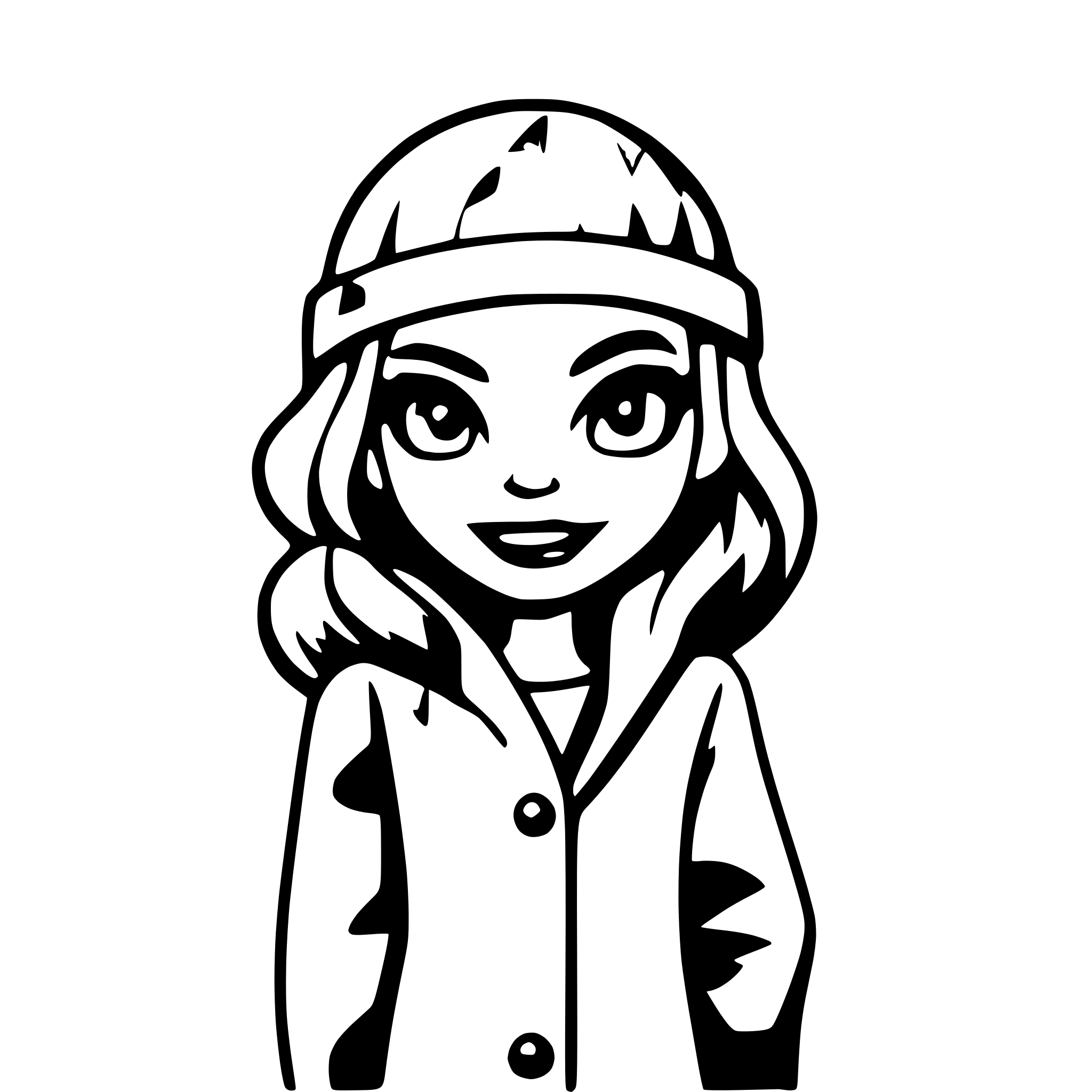 AI-generated SVG of a Hippie