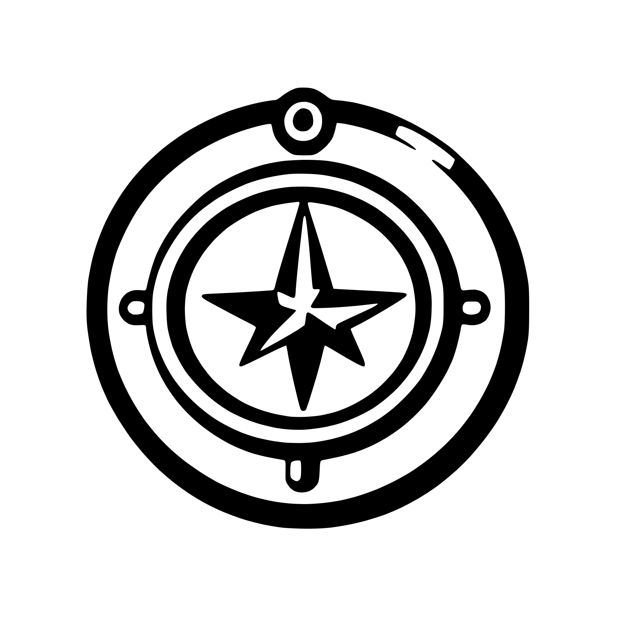 AI-generated SVG of 'compass pointing north'