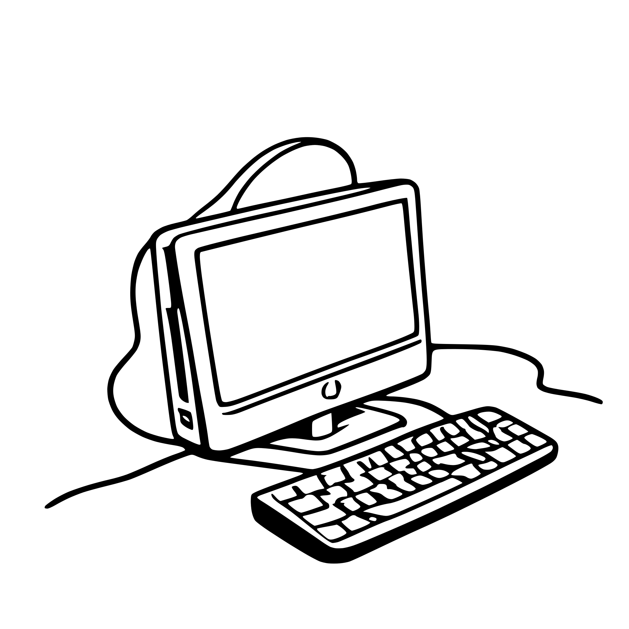 AI-generated SVG of a network of computers