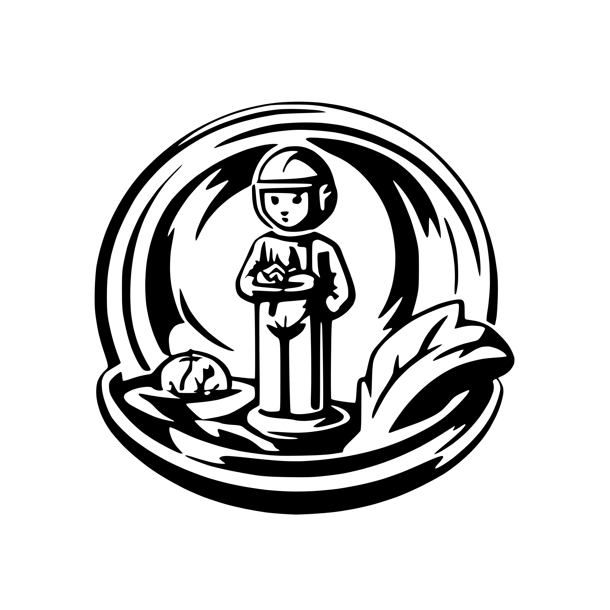 AI-generated SVG of a astronaut food, very very very minimalisitc design emphazis on the fiod