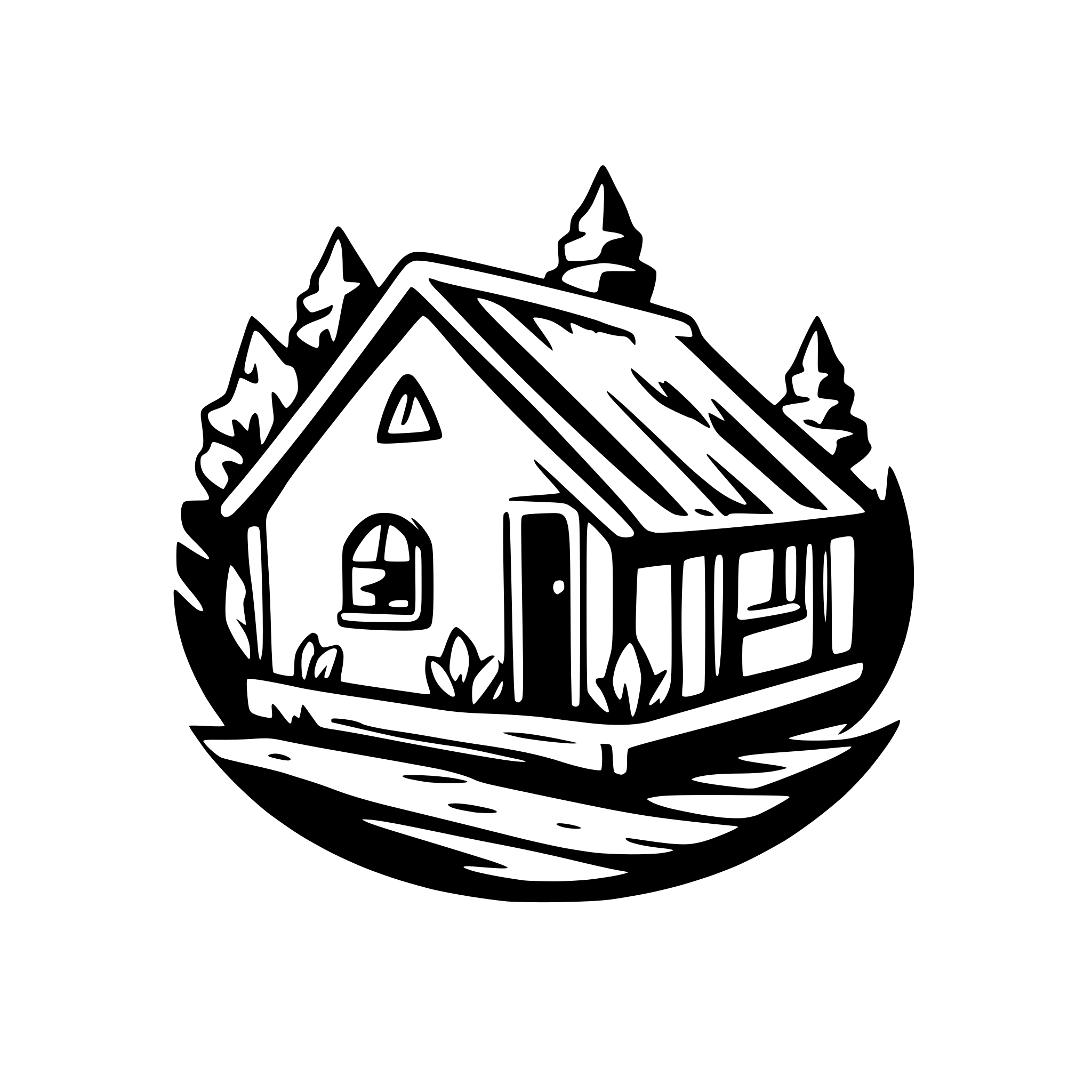 AI-generated SVG of a A logo for a cozy bnb place by the coast.