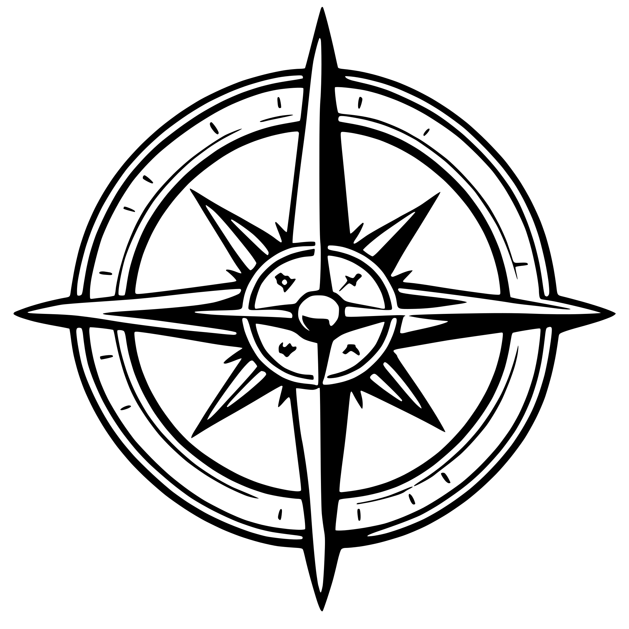 AI-generated SVG of 'compass rose'