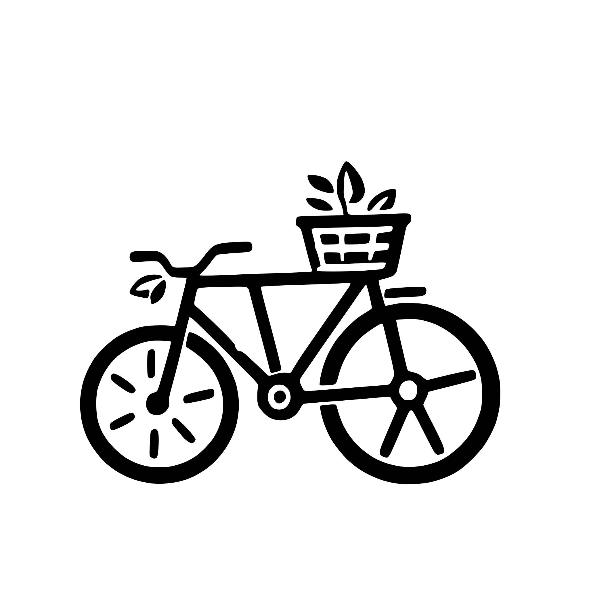 AI-generated SVG of 'bicycle with basket attached'