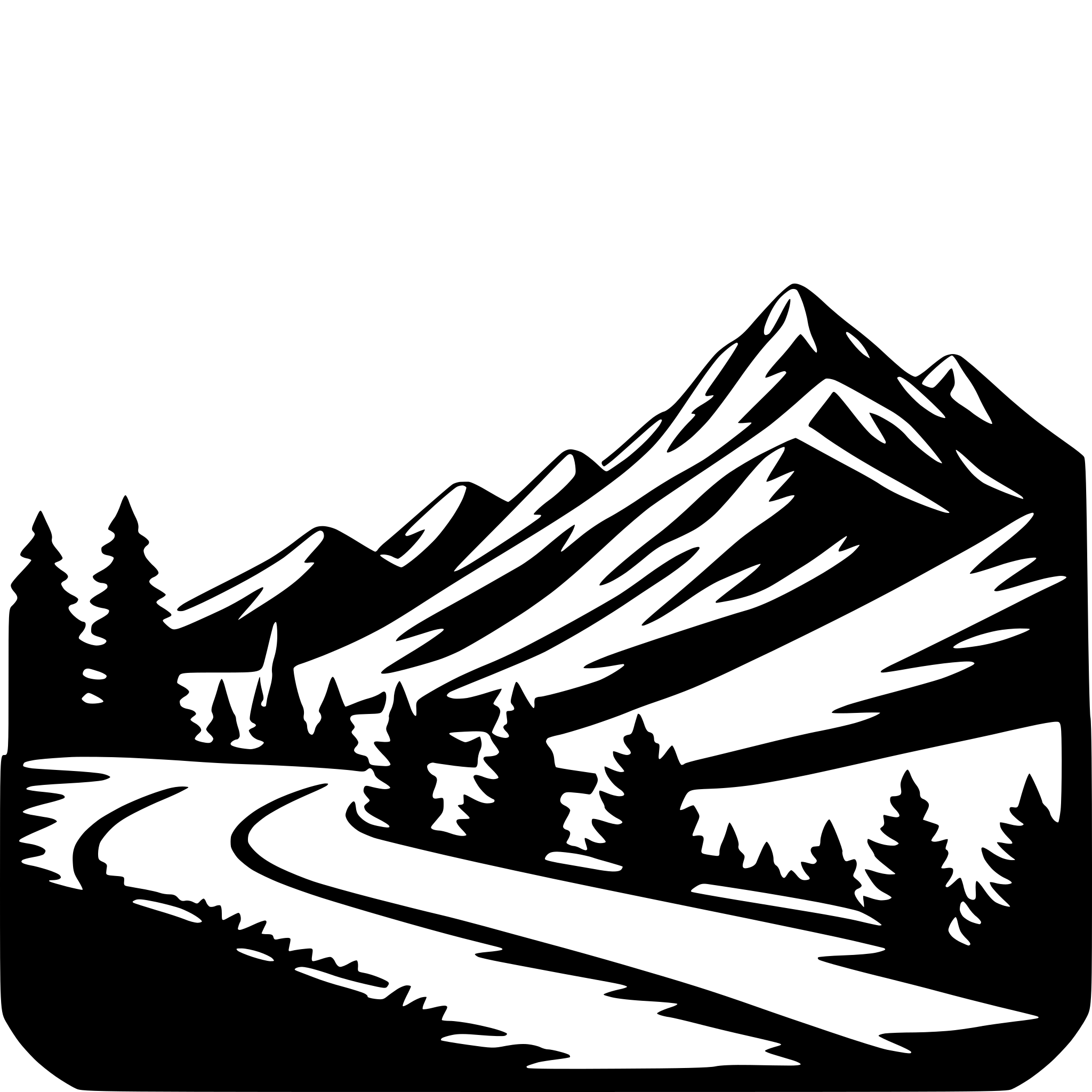 AI-generated SVG of a mountain vistas