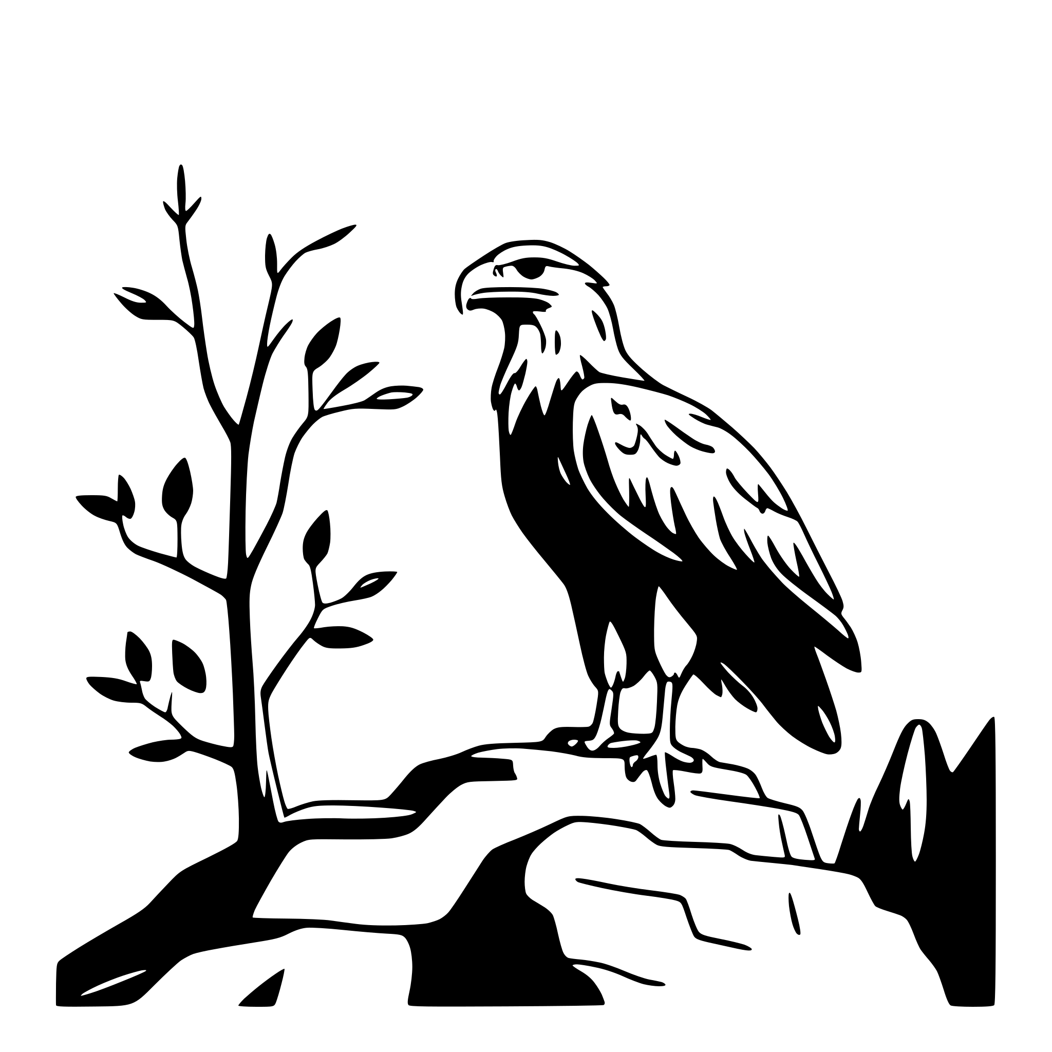 AI-generated SVG of 'eagle nest on cliff'