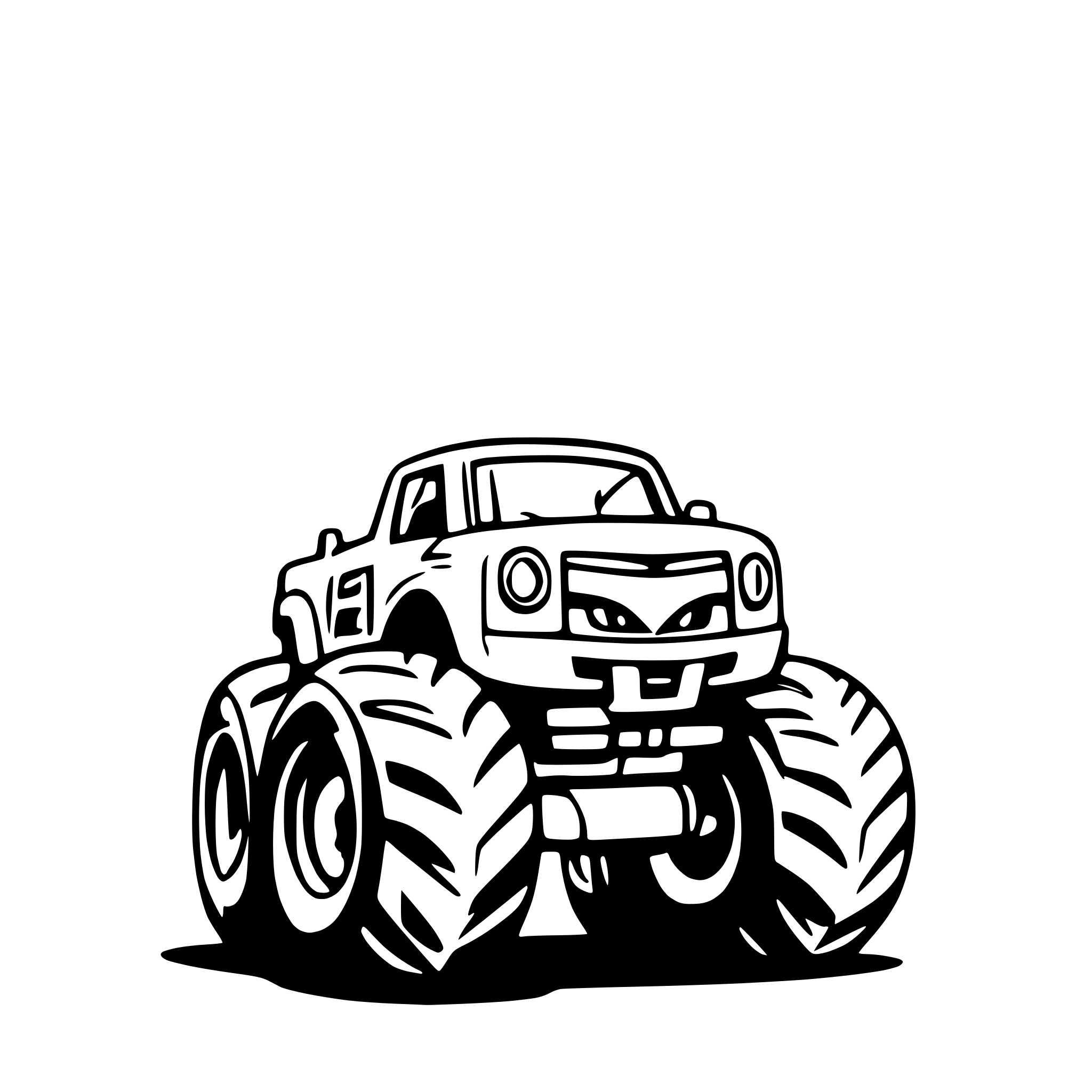 AI-generated SVG of a monster truck