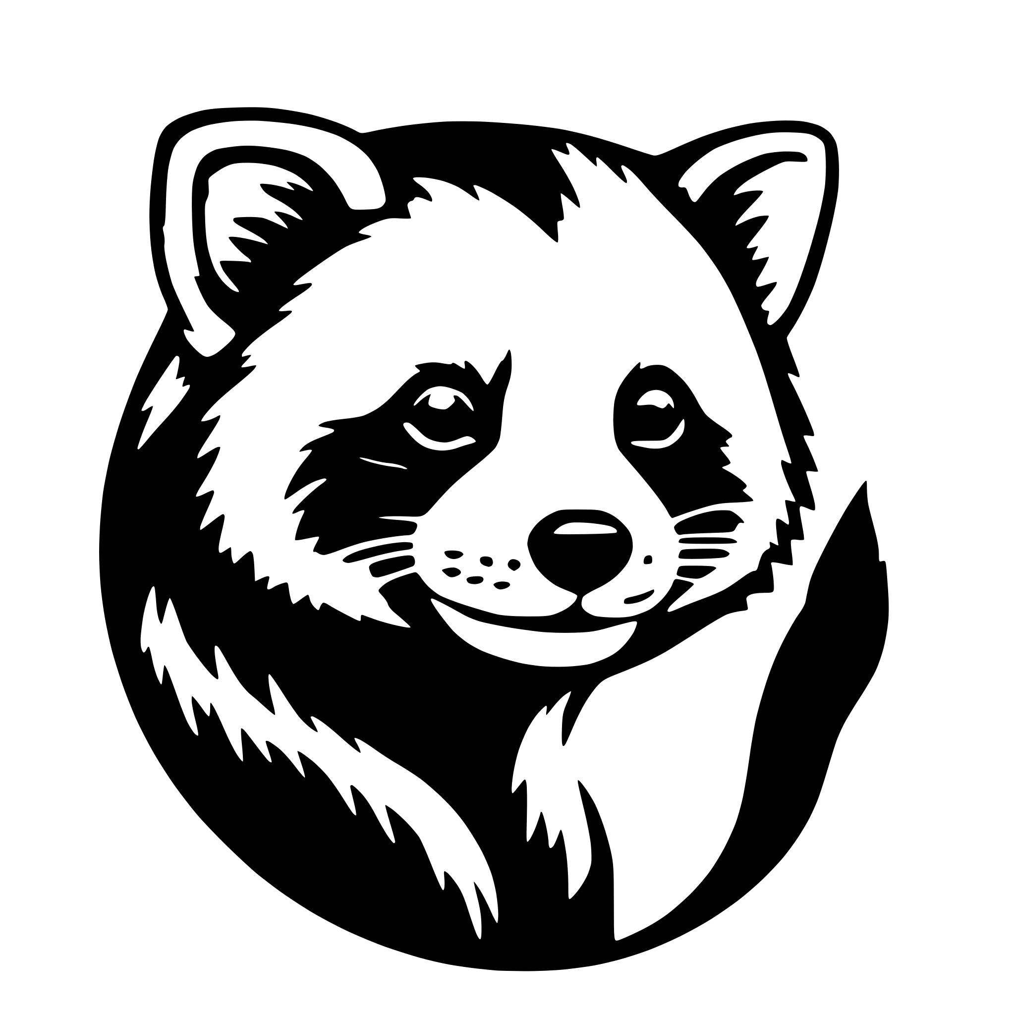 AI-generated SVG of 'red panda logo'