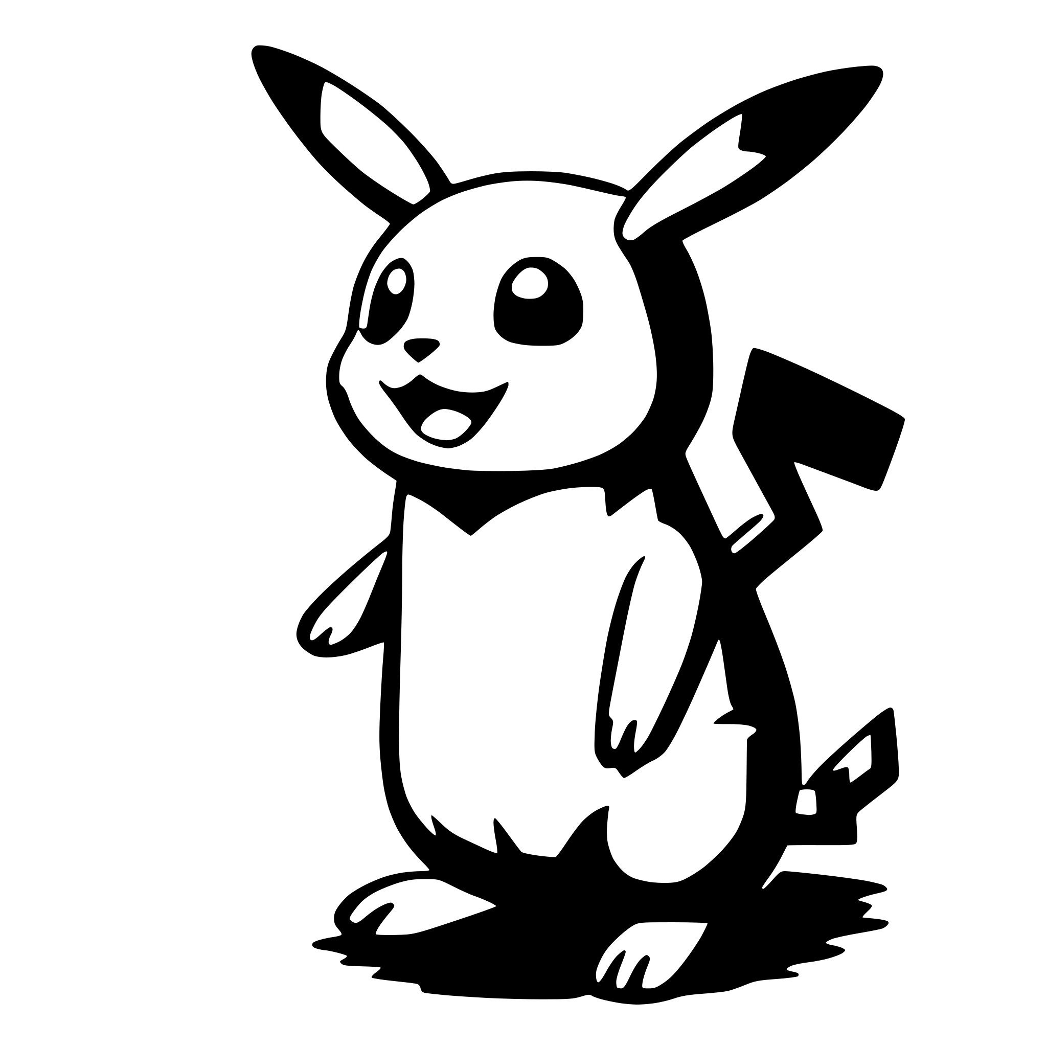 AI-generated SVG of a pikachu