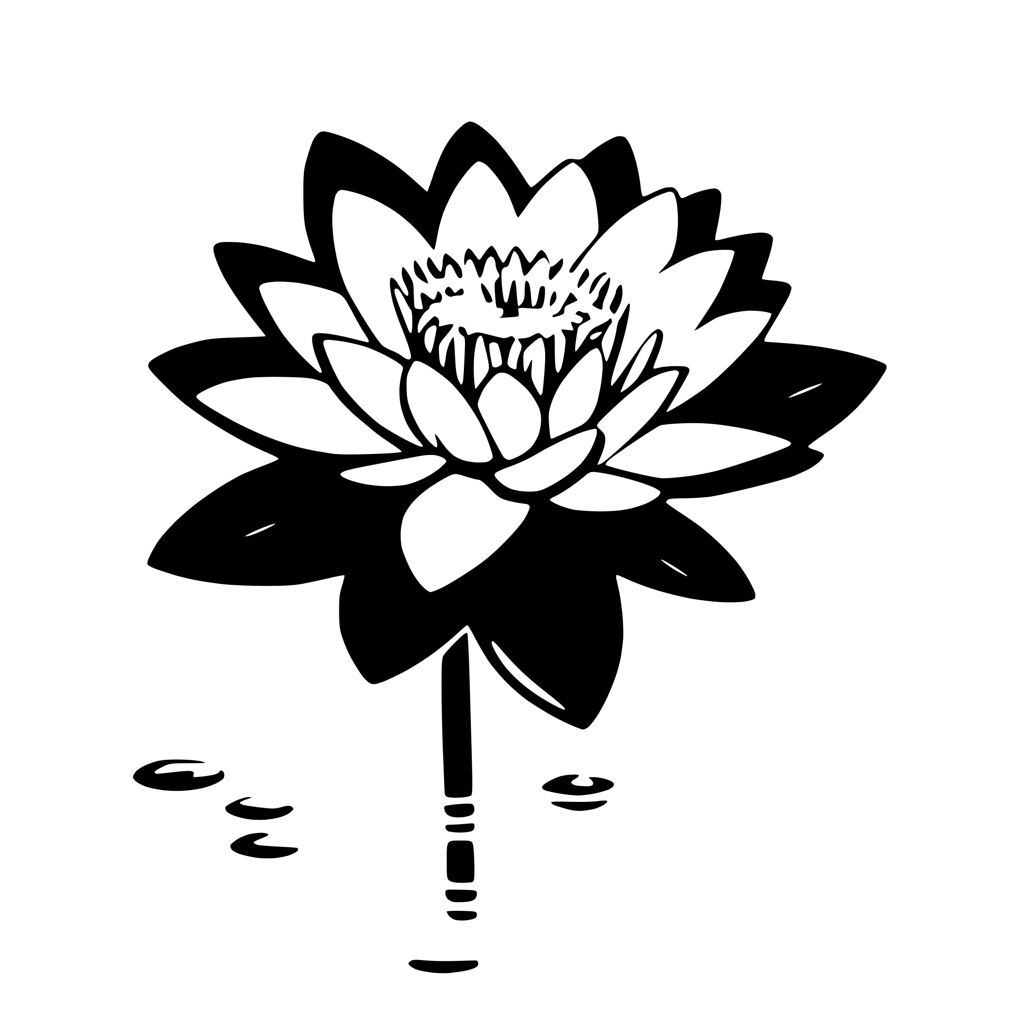 AI-generated SVG of 'waterlilly'