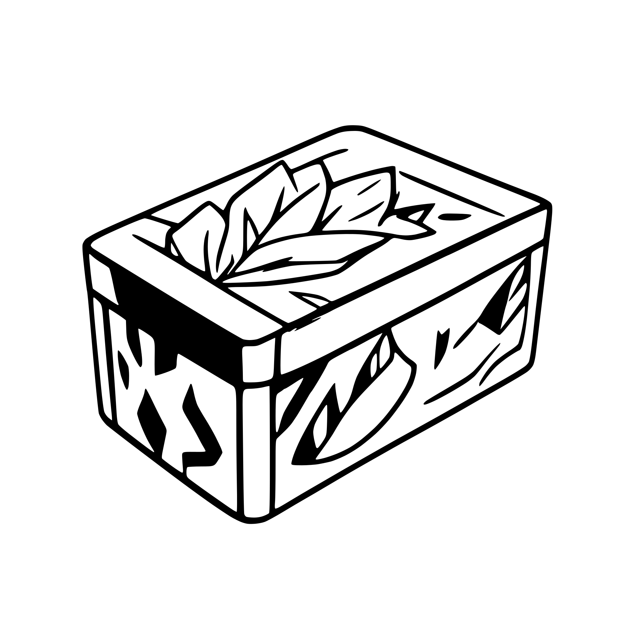 AI-generated SVG of 'trading card deck box'