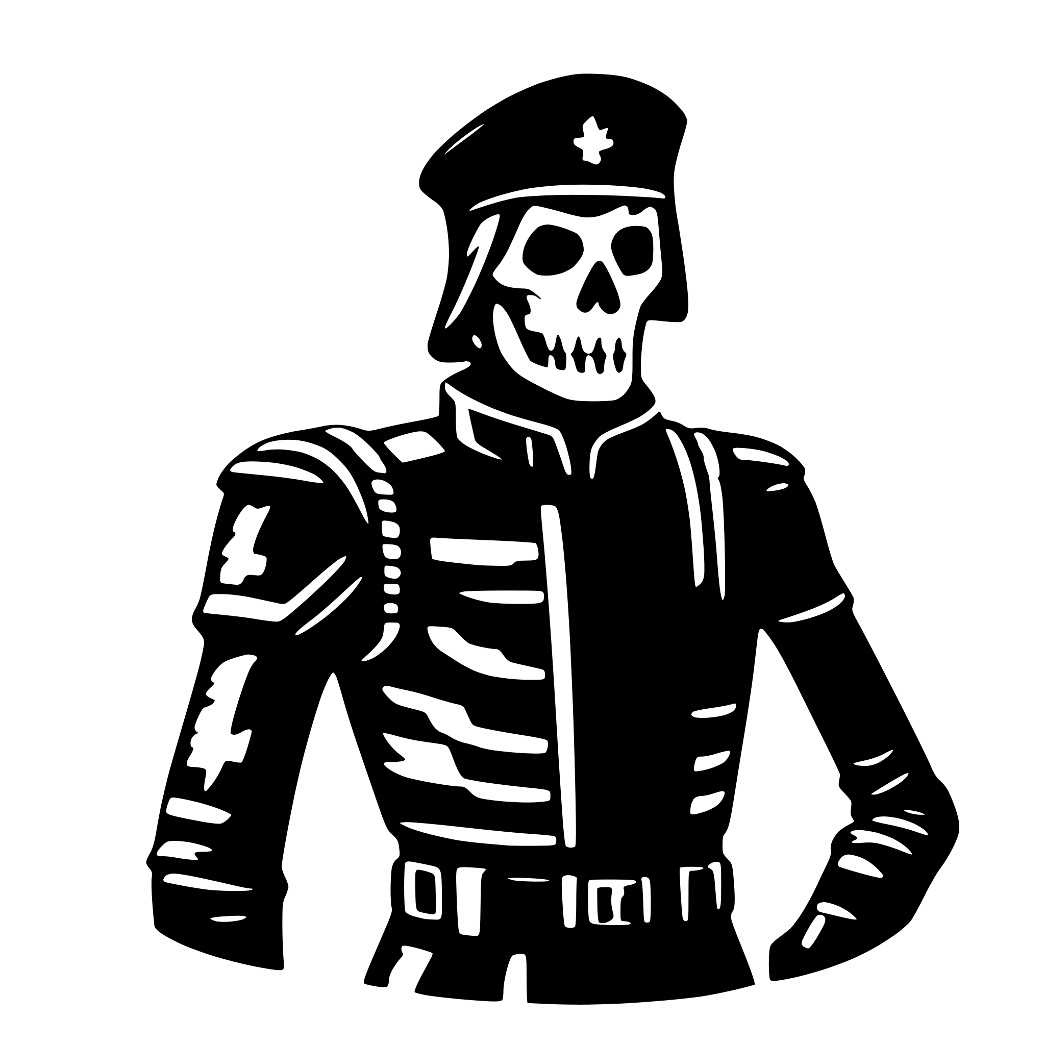 AI-generated SVG of 'ghost soldier'