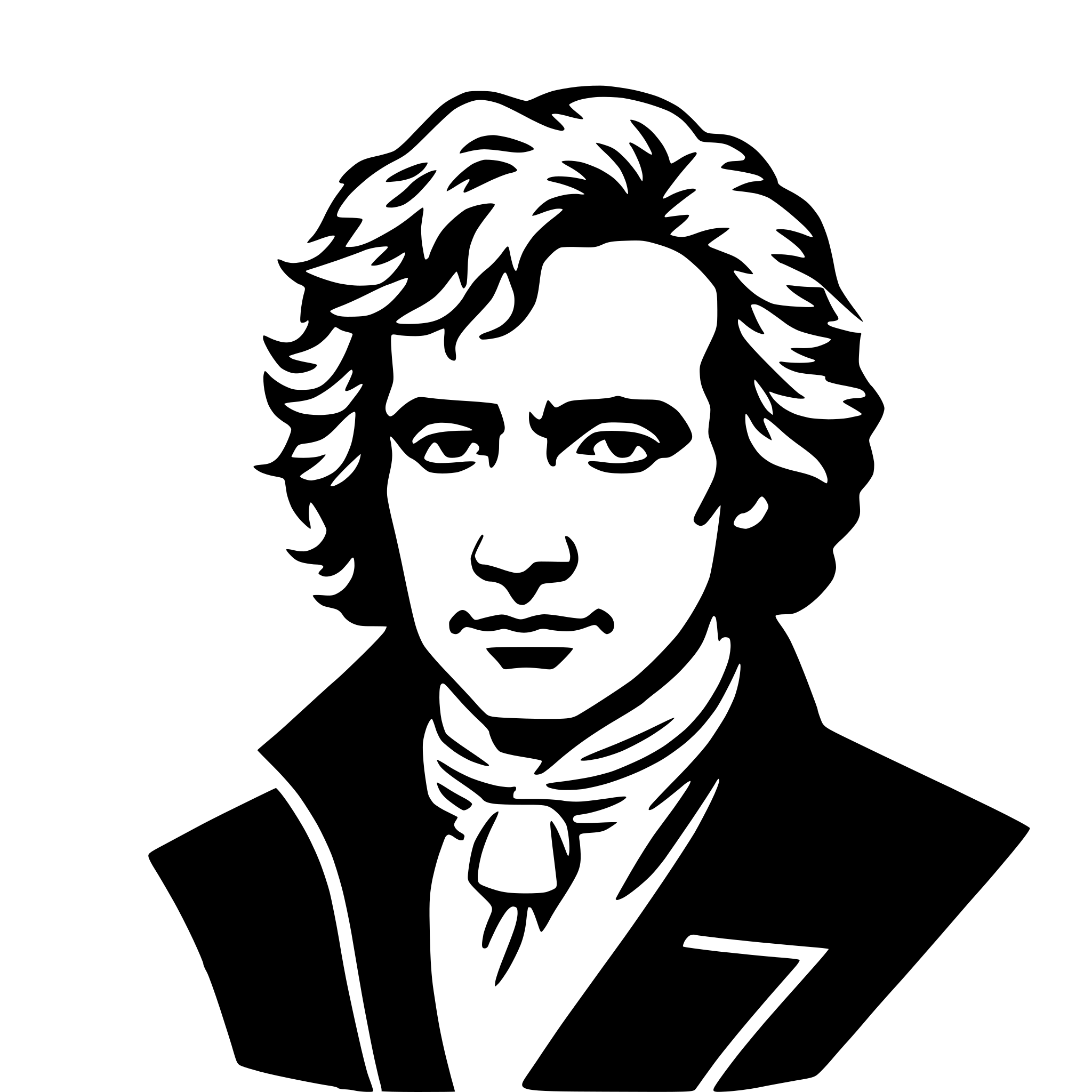 AI-generated SVG of a ludwig van beethoven