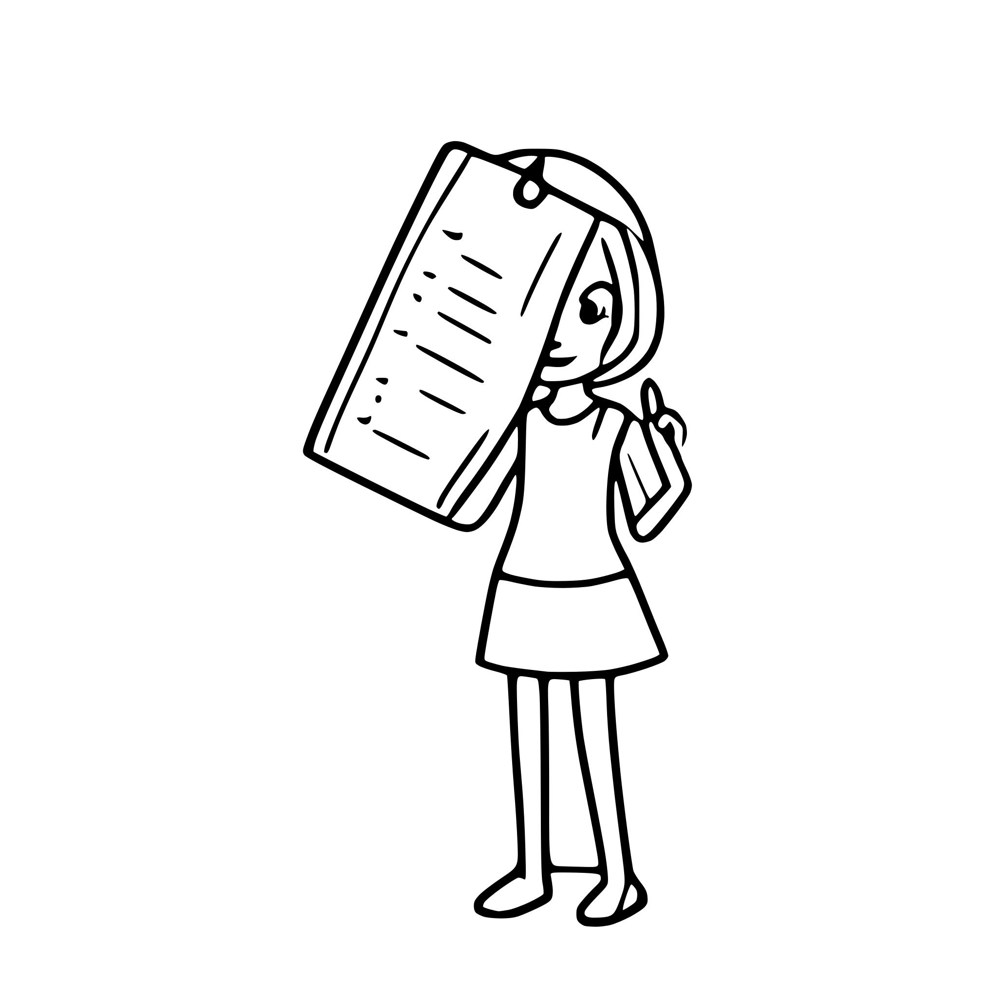 AI-generated SVG of a A stick figure holding an extremely long to-do list AI-generated SVG of a A stick figure holding an extremely long to-do list
