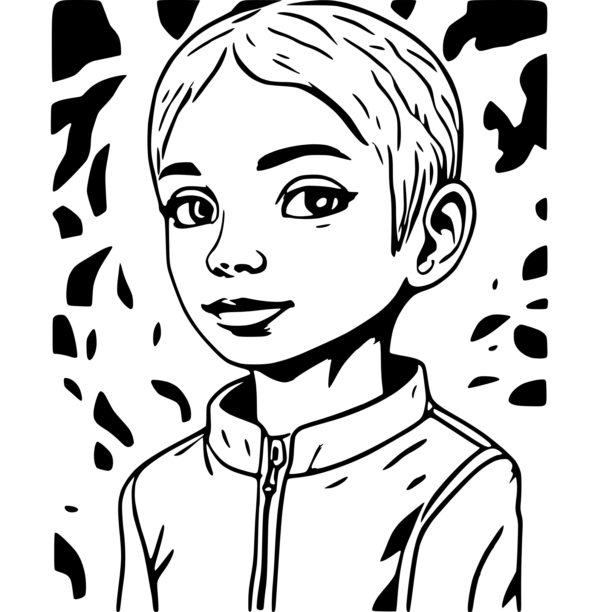 AI-generated SVG of a Boy who misses his grandfather who passed away and it is looking him frome the sky