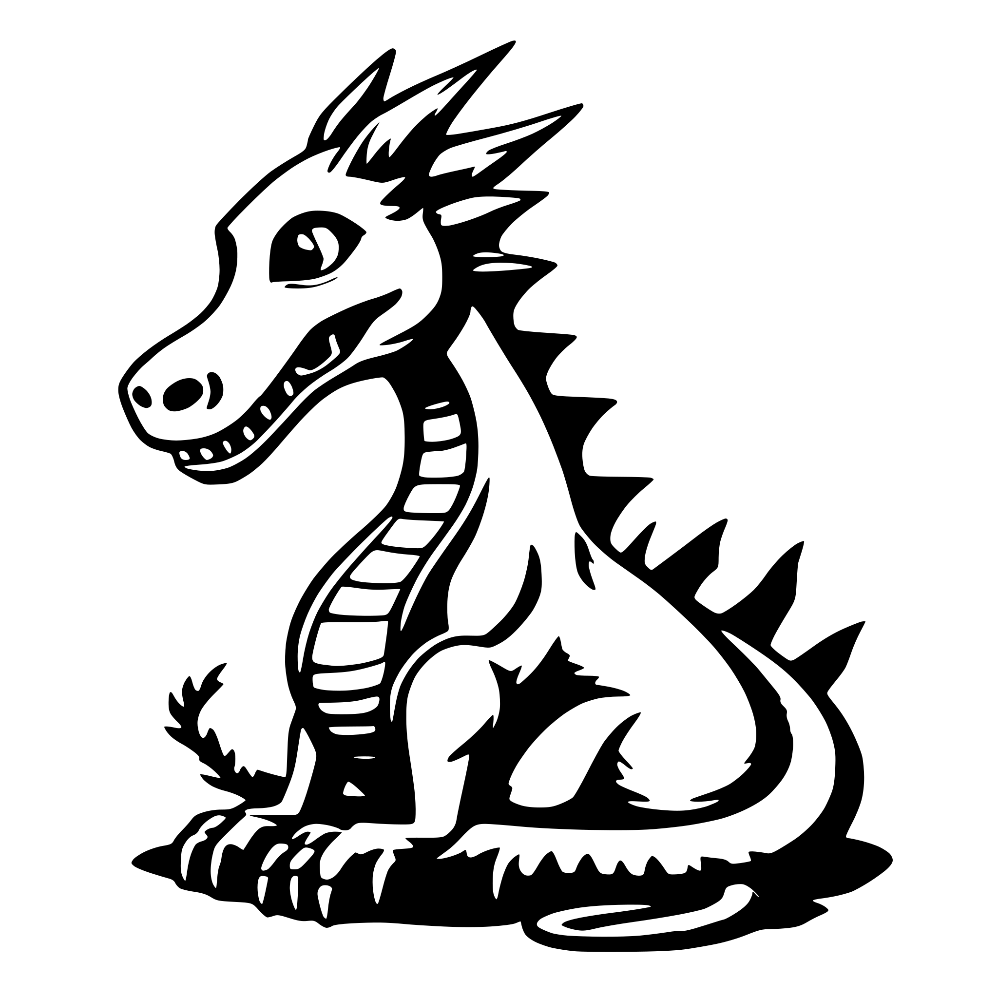 AI-generated SVG of a dragon
