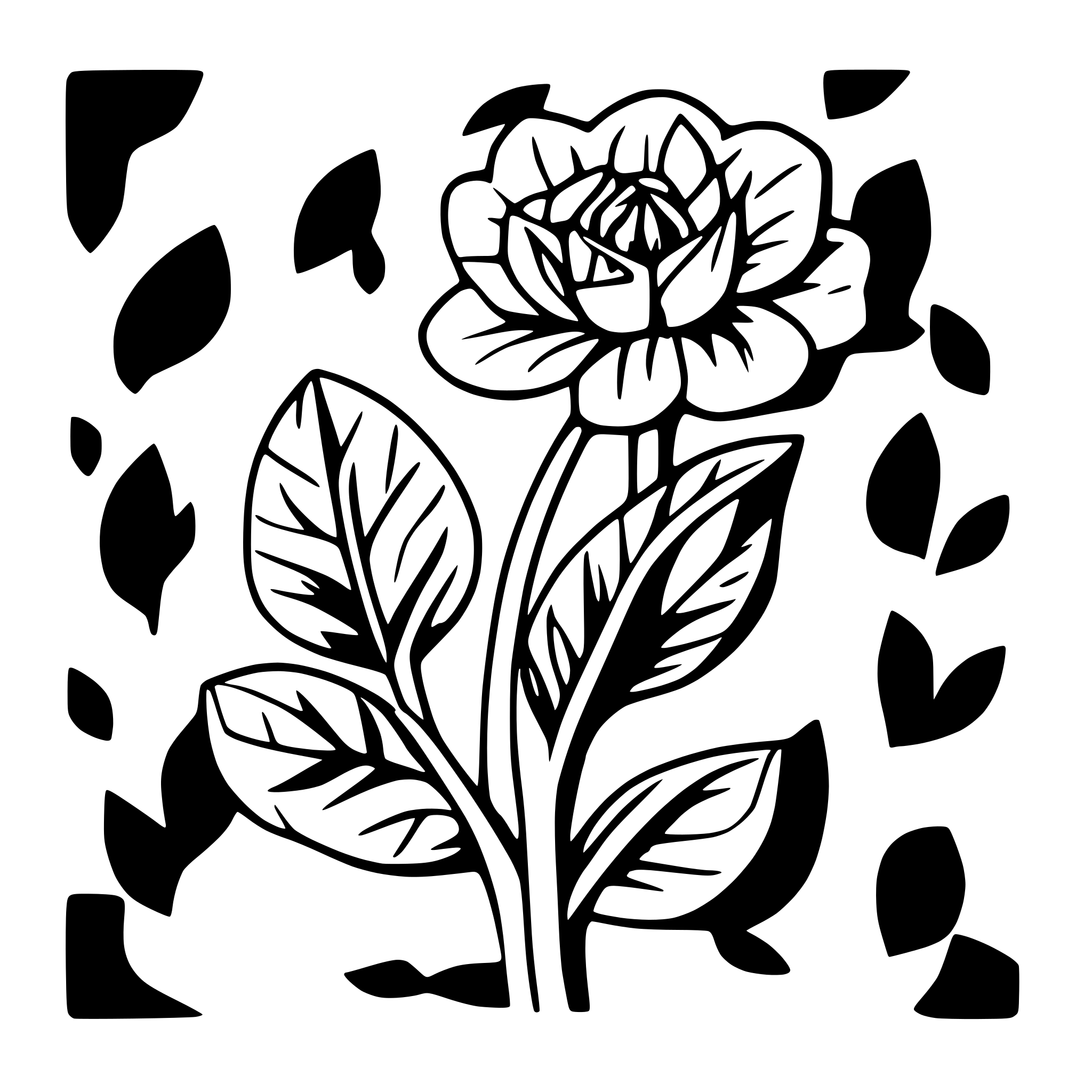 AI-generated SVG of 'floral flourish'