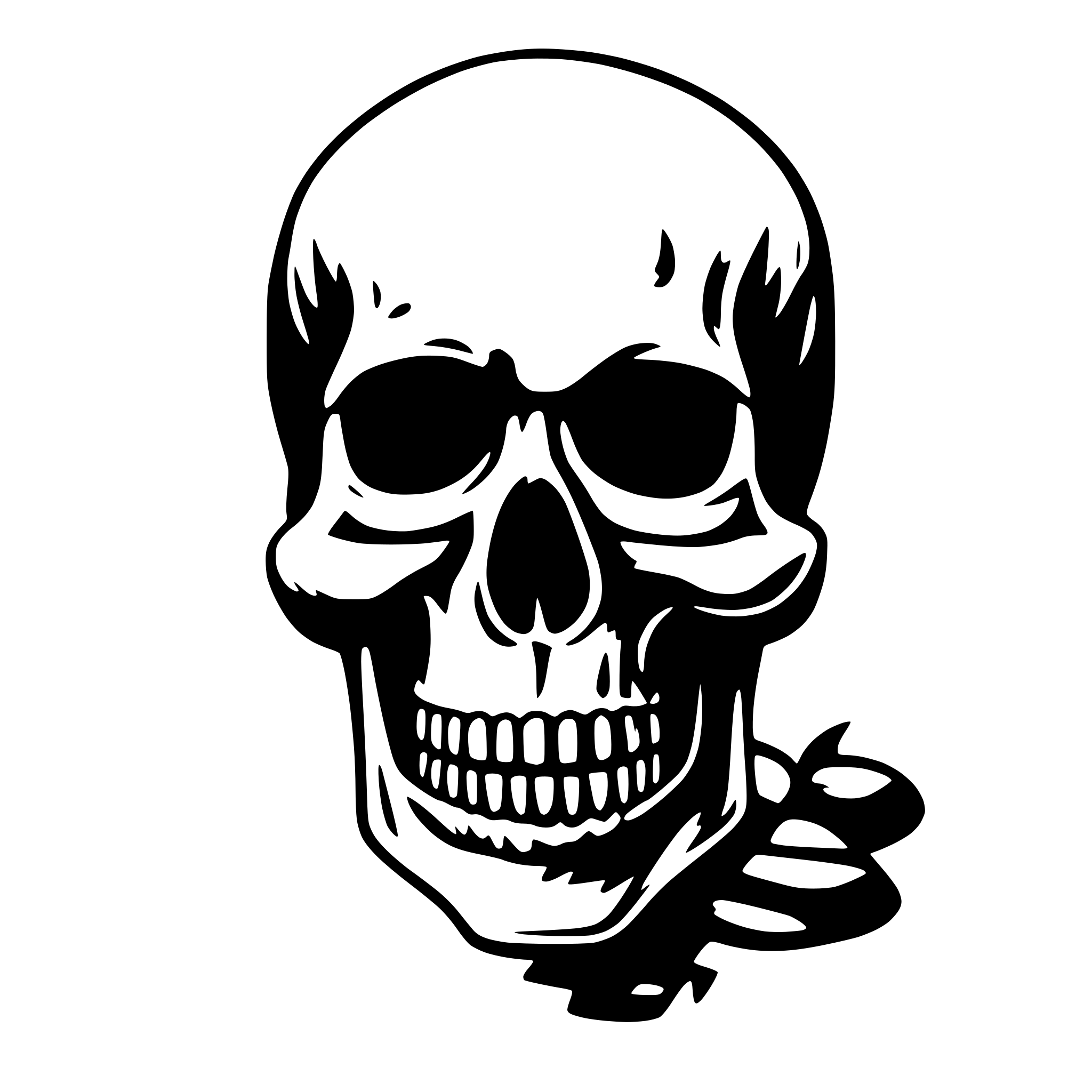 AI-generated SVG of 'Skull pattern'