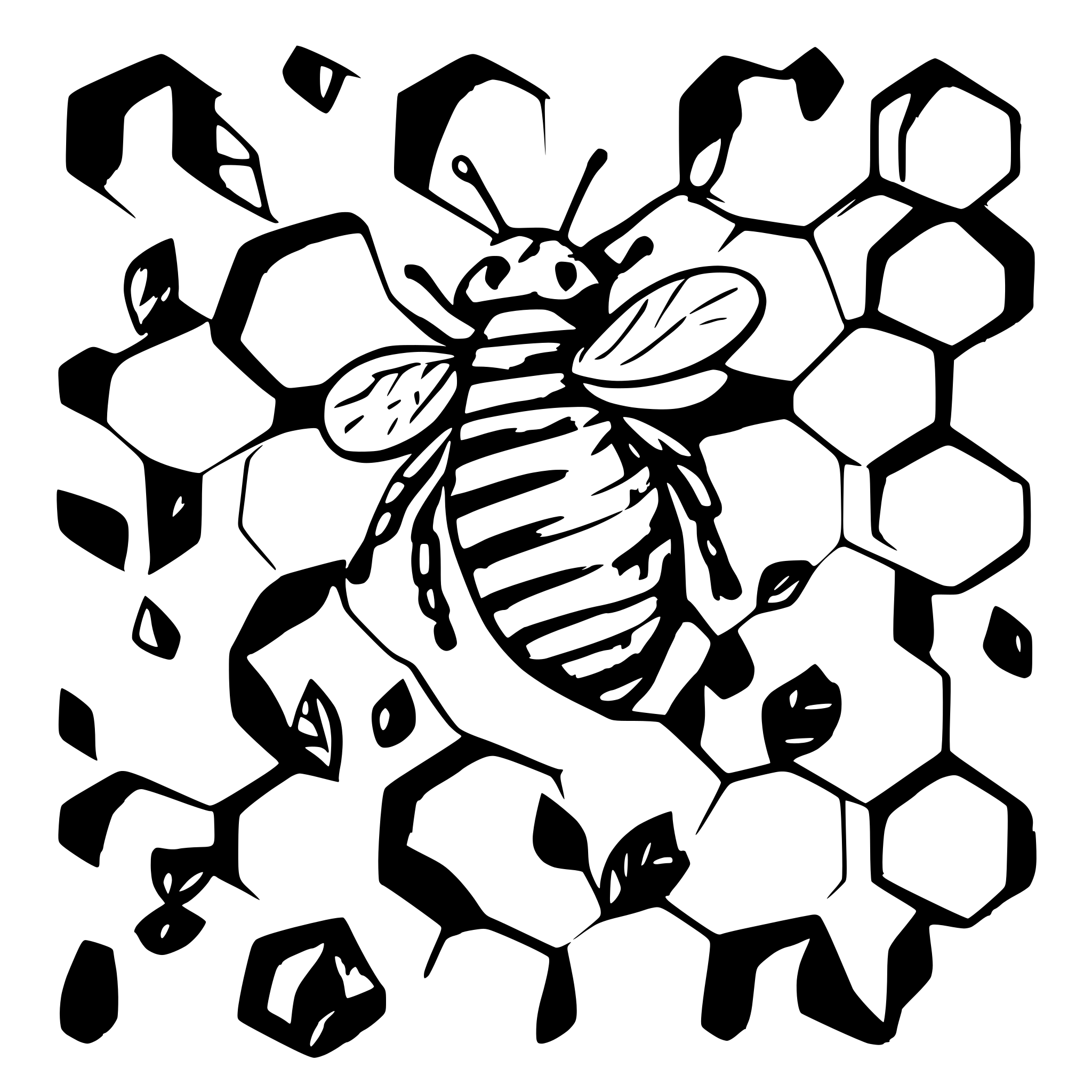 AI-generated SVG of '50x50cm board with a beehive pattern containing 323 hexagons. hexagons are 2.5x2.5cm'