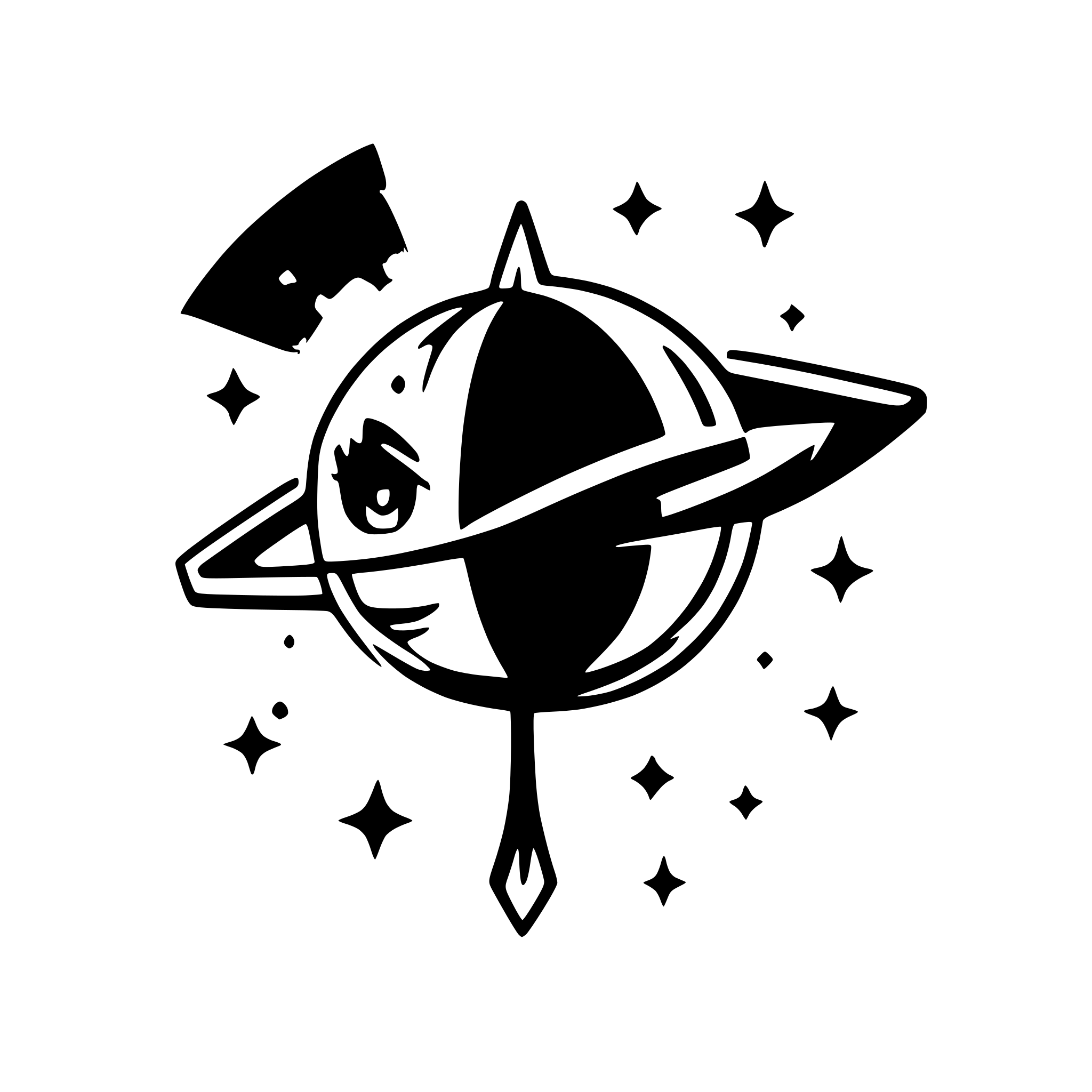 AI-generated SVG of a A logo of something stellar with an event horizon
