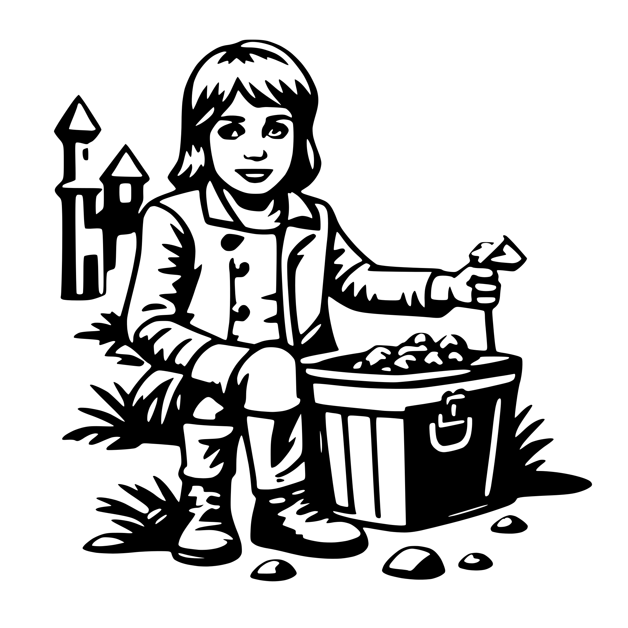 AI-generated SVG of a treasure hunt