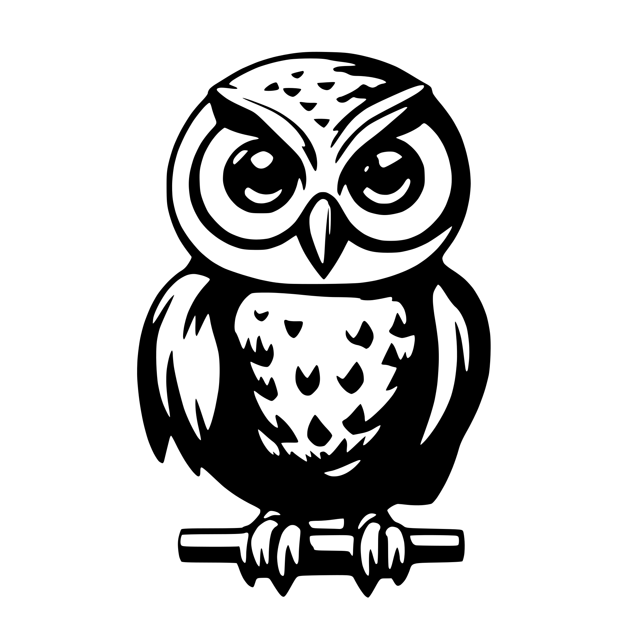 AI-generated SVG of a owl