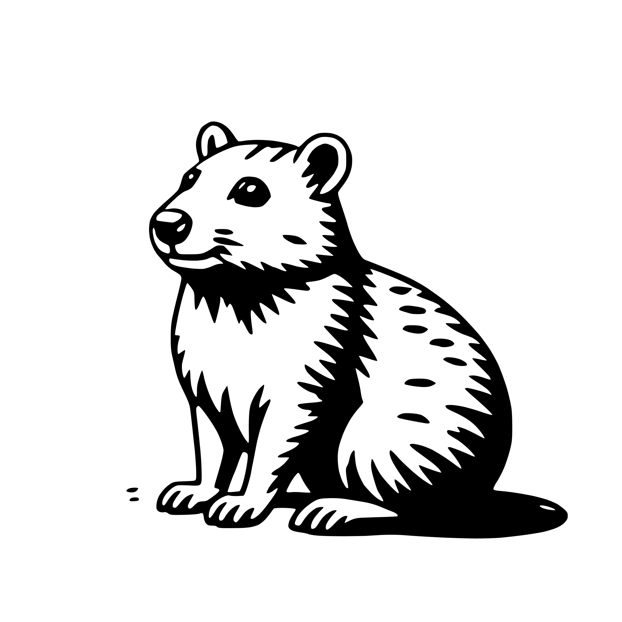 AI-generated SVG of a quokka
