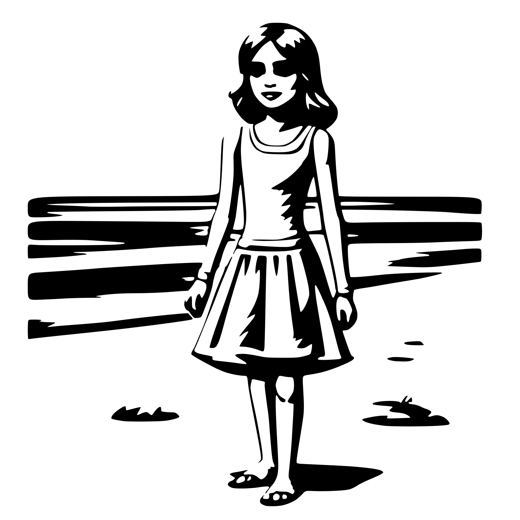 AI-generated SVG of 'A girl the beach'