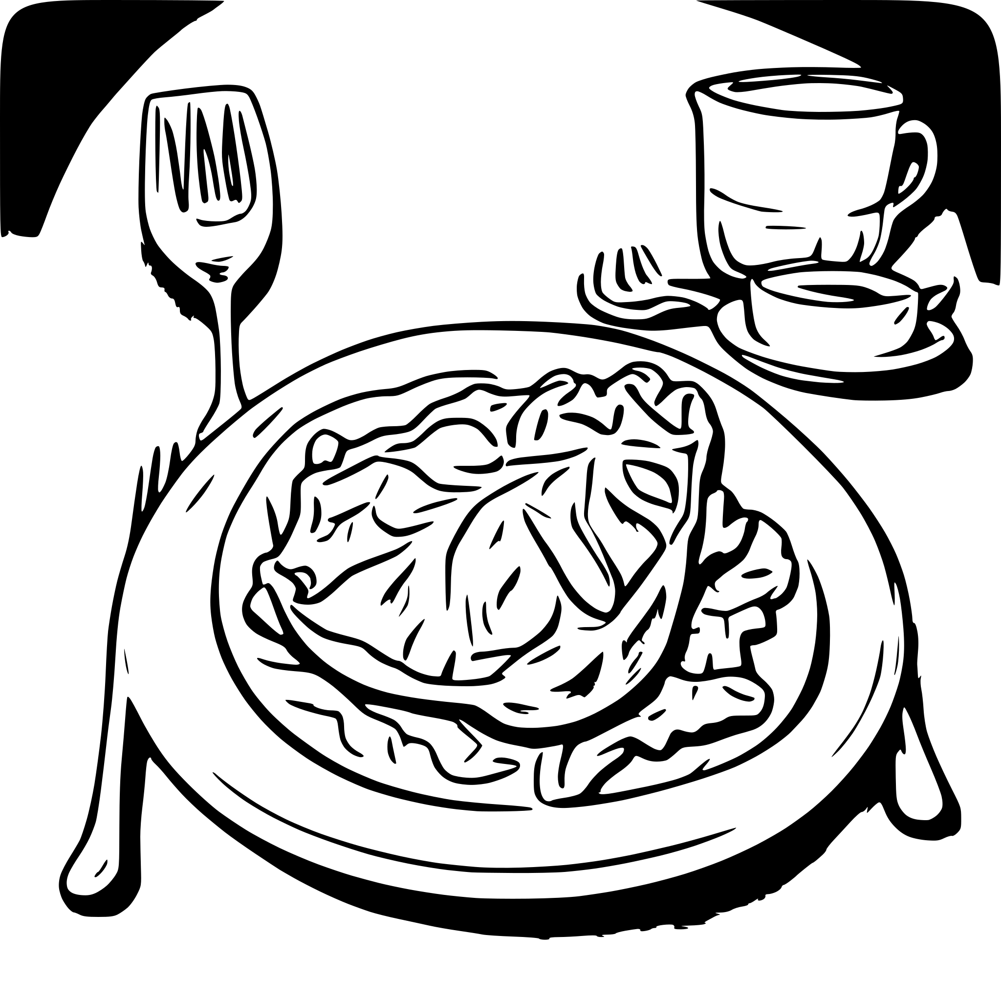 AI-generated SVG of a last dinner of Leonardo