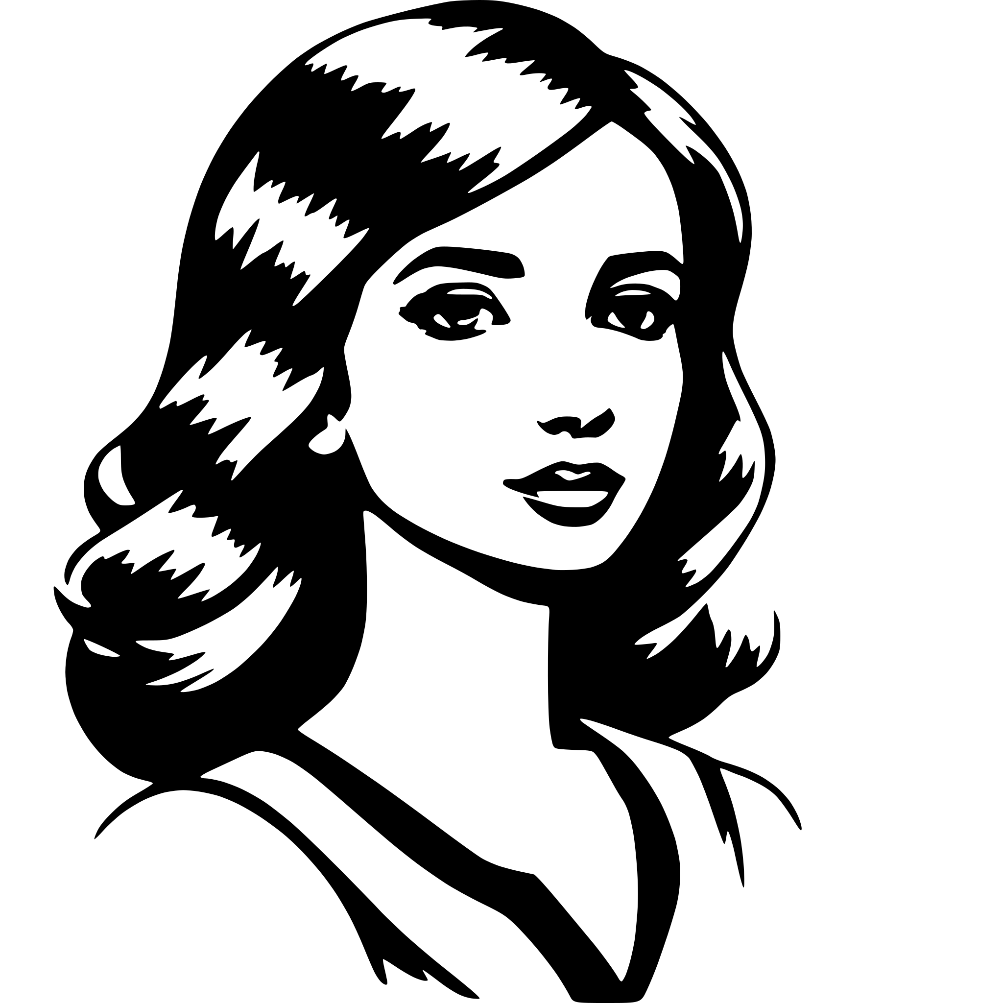 AI-generated SVG of a woman  ilustration minimalistic