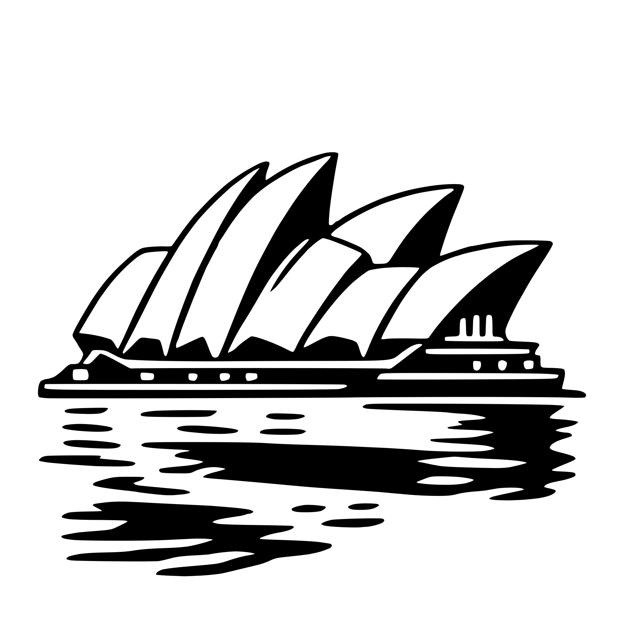 AI-generated SVG of a sydney opera house