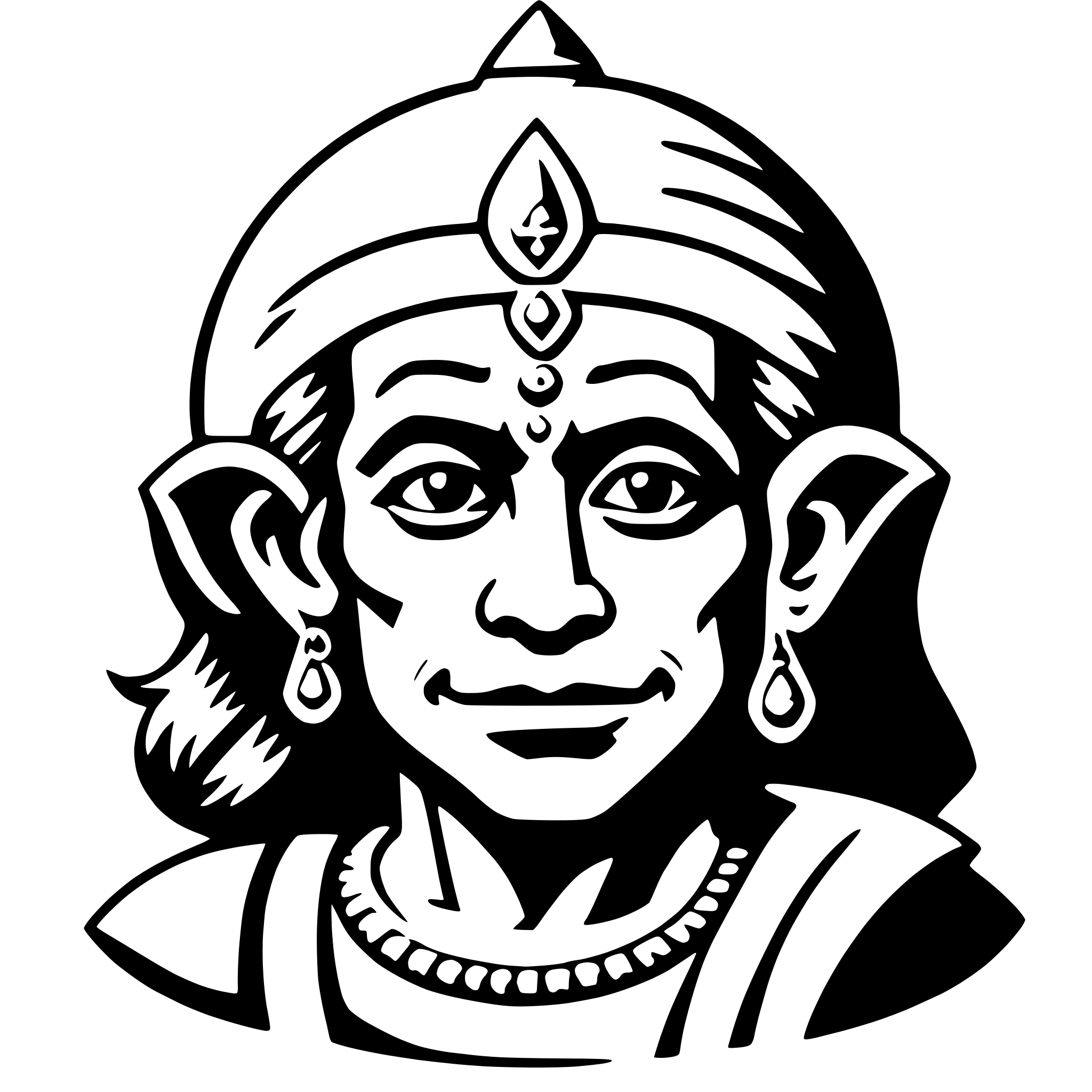 AI-generated SVG of a hanuman