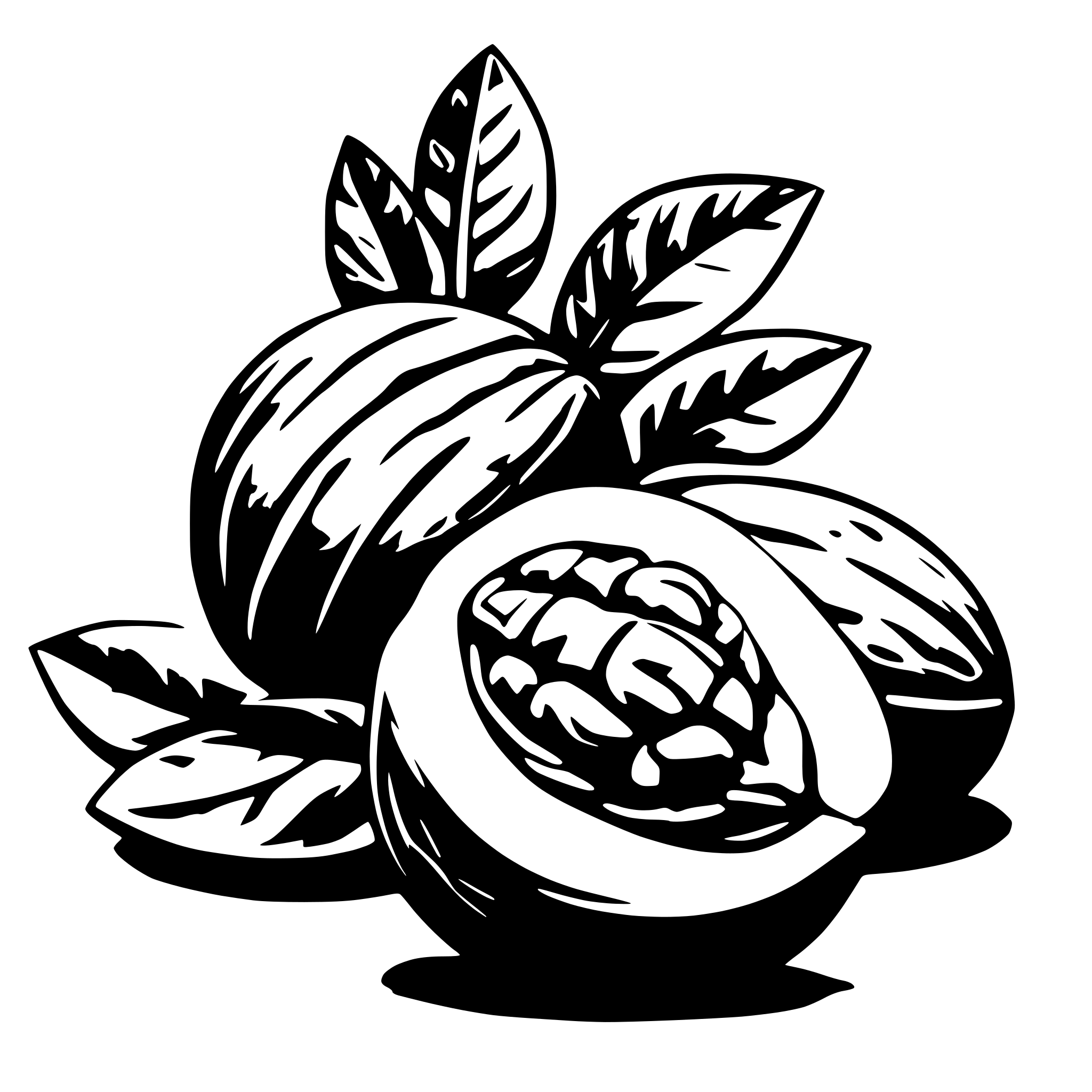 AI-generated SVG of a walnut