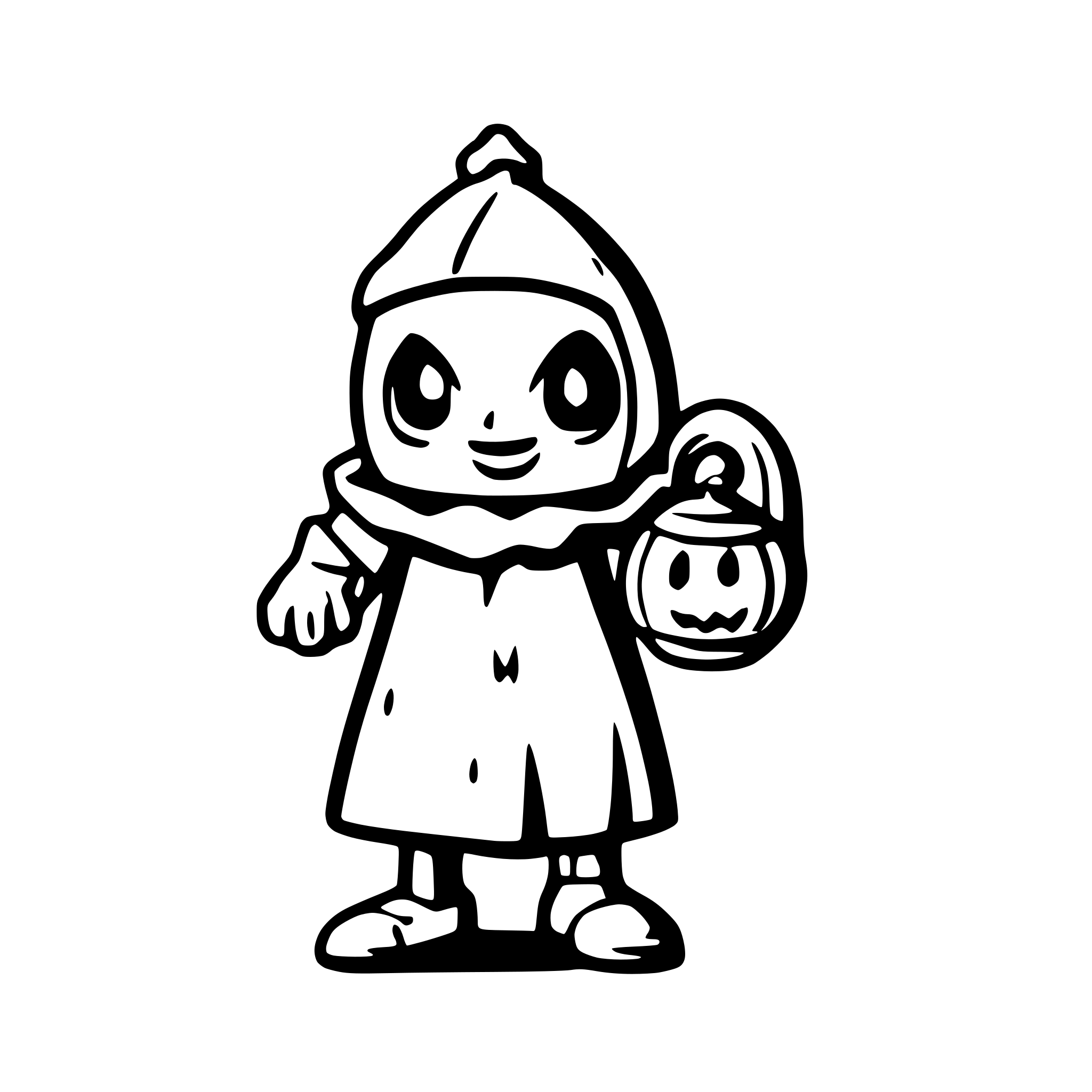 AI-generated SVG of a ghost with a latern in the hand