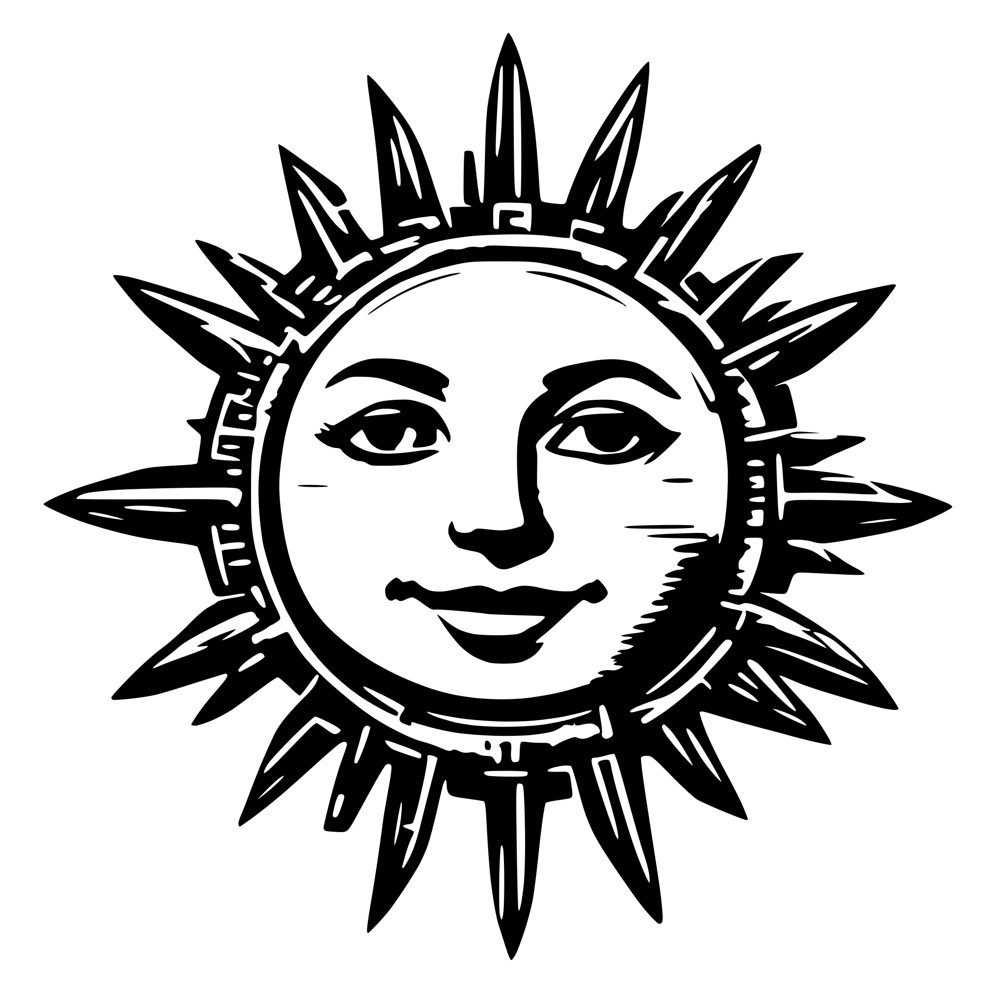 AI-generated SVG of 'sun made from circuit'